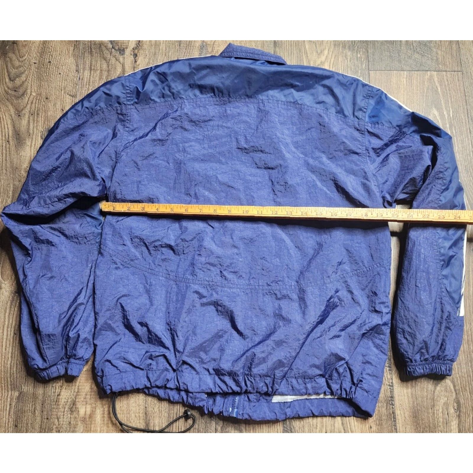 Adidas VINTAGE Adidas Windbreaker Jacket Nylon Lined Mid-Length Blue Mens M Size US M / EU 48-50 / 2 - 2 Thumbnail