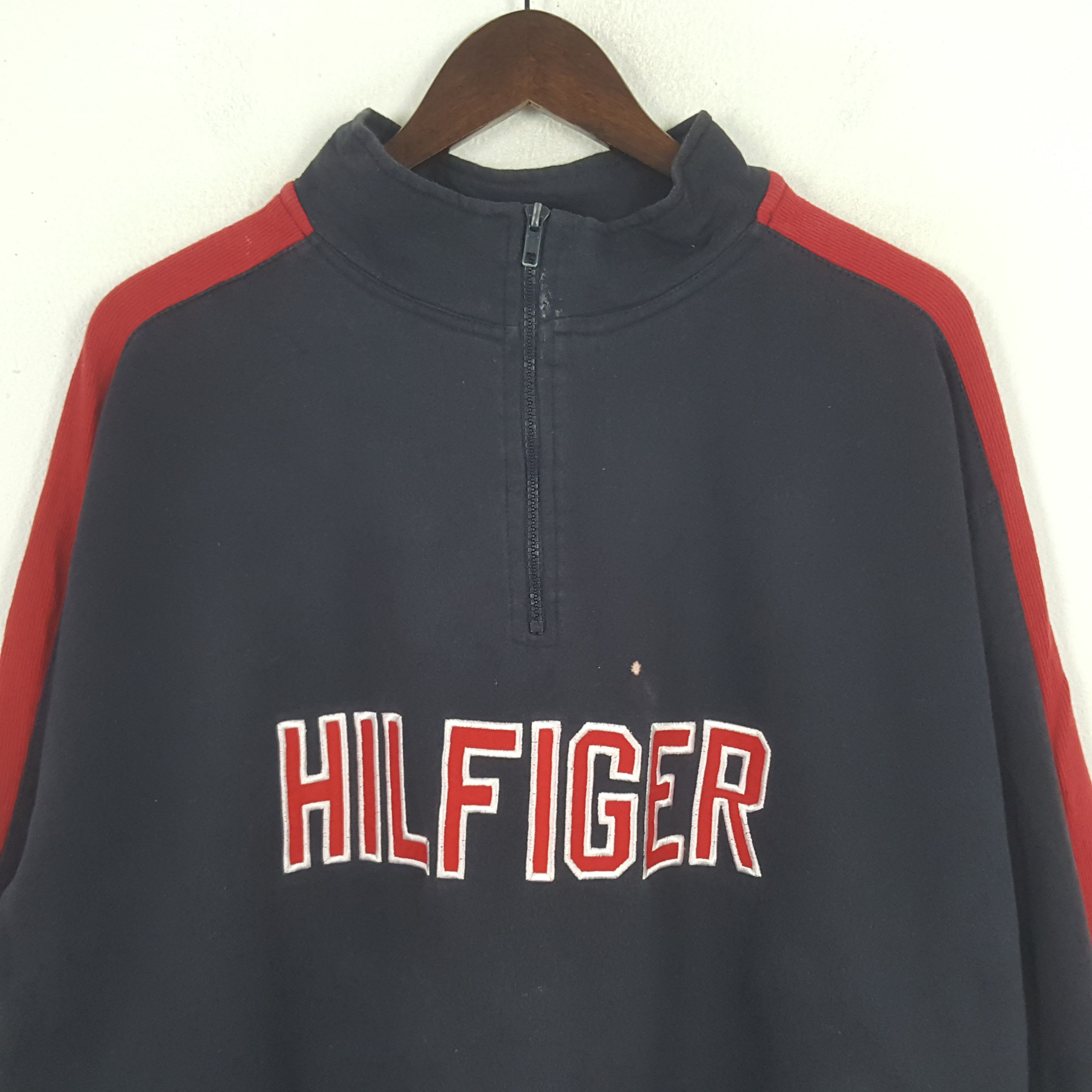 Tommy Hilfiger × Vintage Vintage Tommy Hilfiger Half Zipper Jacket Size US XL / EU 56 / 4 - 2 Thumbnail