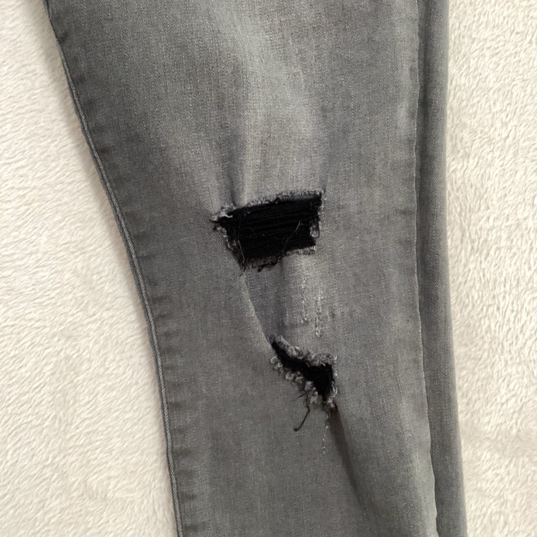 Pistola Pistola Jeans Womens Slim Skinny High Rise Distressed 32 Gray Arianna 30x26.5 Jeans Size 24" / US 00 / IT 34 - 7 Thumbnail
