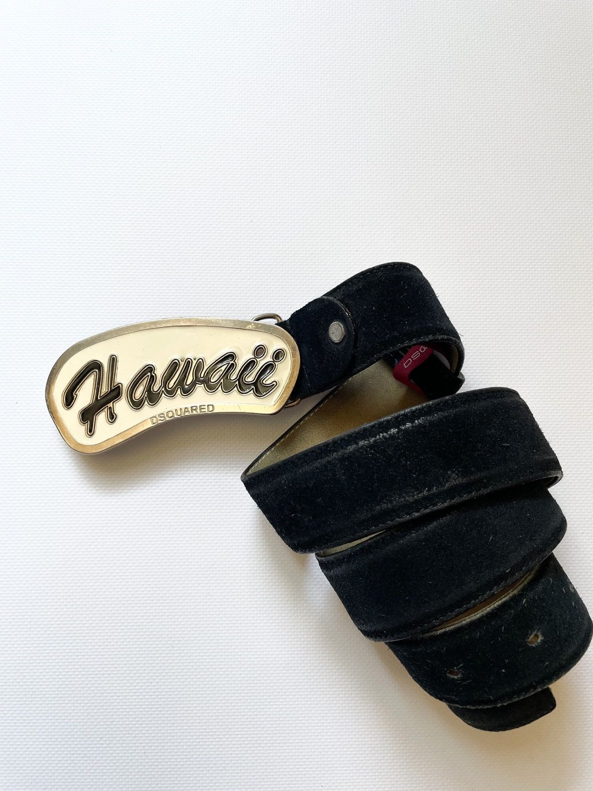 Dsquared2 Dsquared suede leather Hawaii belt Dsquared2 buckle logo Size ONE SIZE - 1 Thumbnail