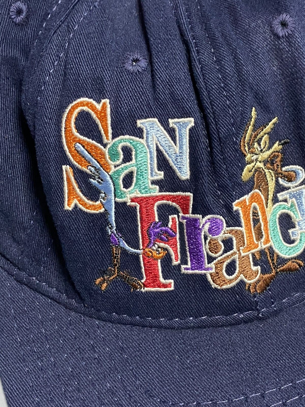 Vintage VTG 90s Looney Tunes San Francisco Hat Cap SnapBack Usa Blue Size ONE SIZE - 5 Thumbnail