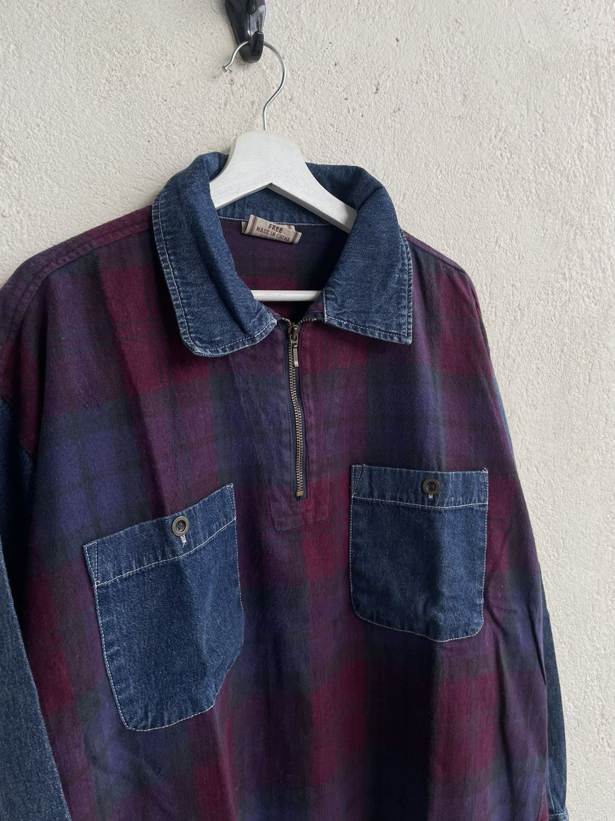 If Six Was Nine 2000s Hysteric Plaid Denim Flannel Y2K LGB RRL LGB japan Cdg Size US XXL / EU 58 / 5 - 5 Thumbnail