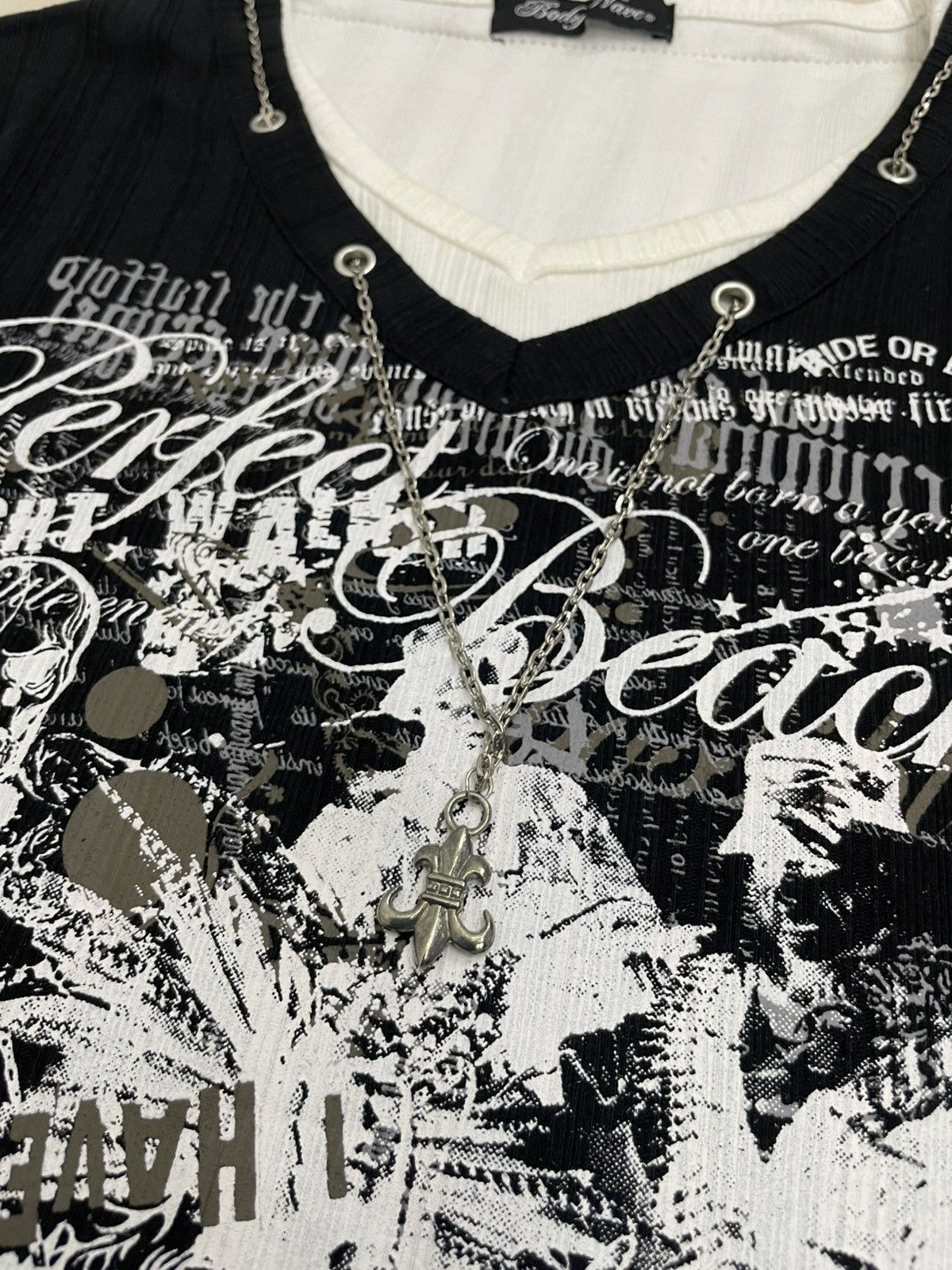 Affliction Body Wave Y2K Layer Affliction Chain Cyber AK47 Wording Size US L / EU 52-54 / 3 - 7 Thumbnail