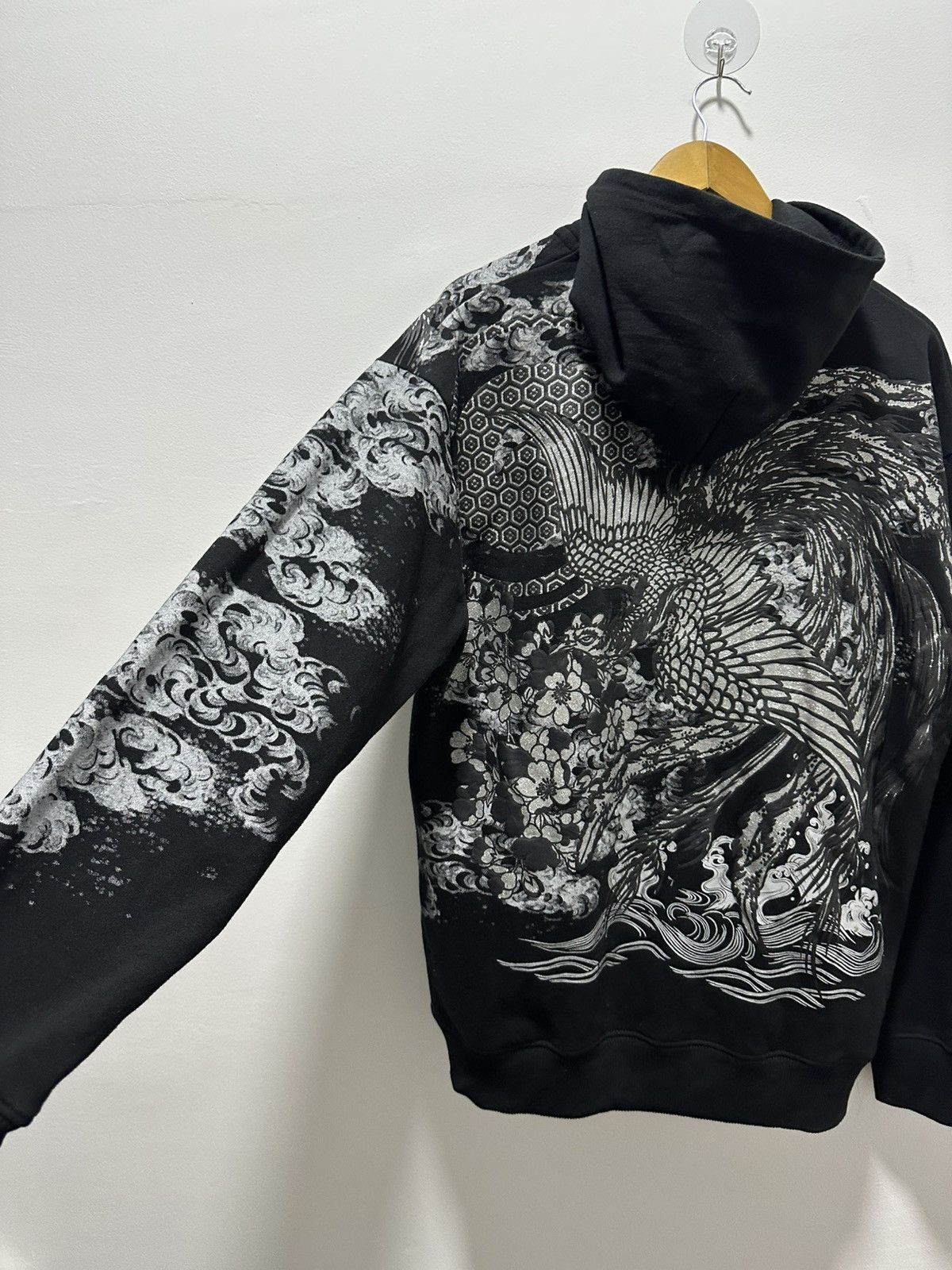 Japanese Brand Vintage Phoenix Full Print Zipper Hoodie Design Size US XL / EU 56 / 4 - 4 Thumbnail