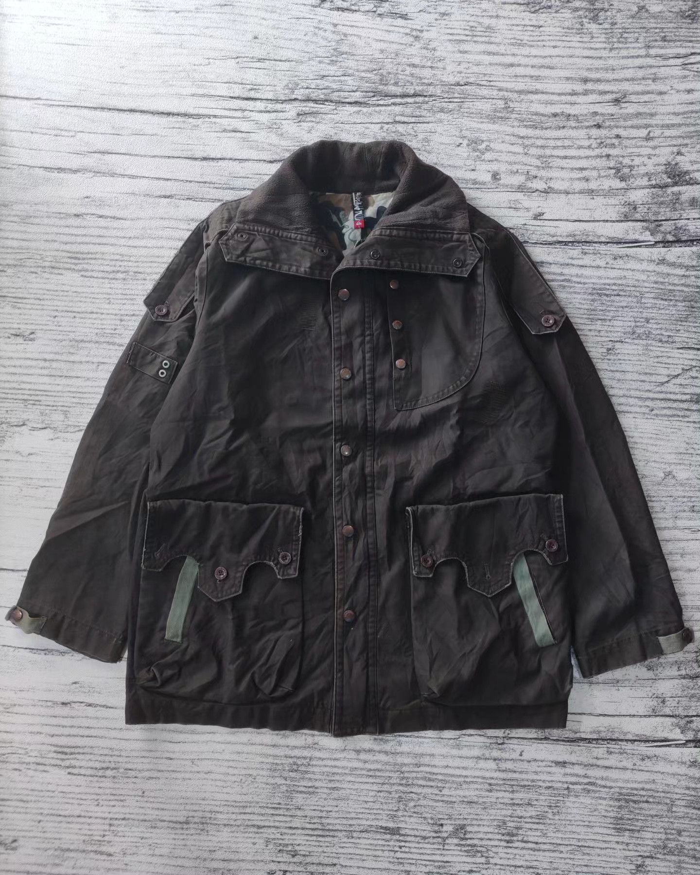 Quiksilver QUIKSILVER DARK BROWN CANVAS JACKET Size US L / EU 52-54 / 3 - 1 Thumbnail