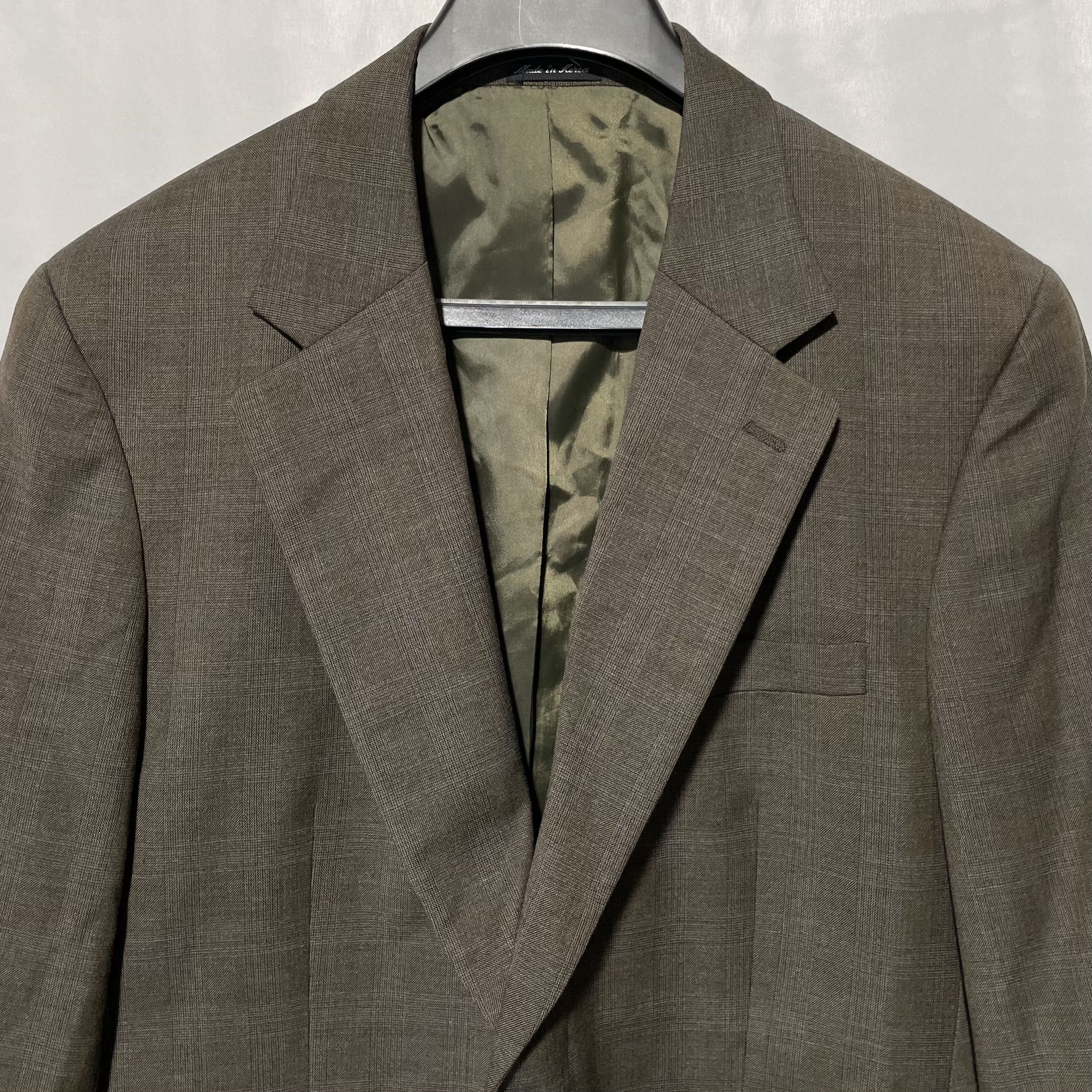 Club Room Club Room 100% Wool Brown Plaid Men's Blazer Size R42 Size 42R - 2 Thumbnail
