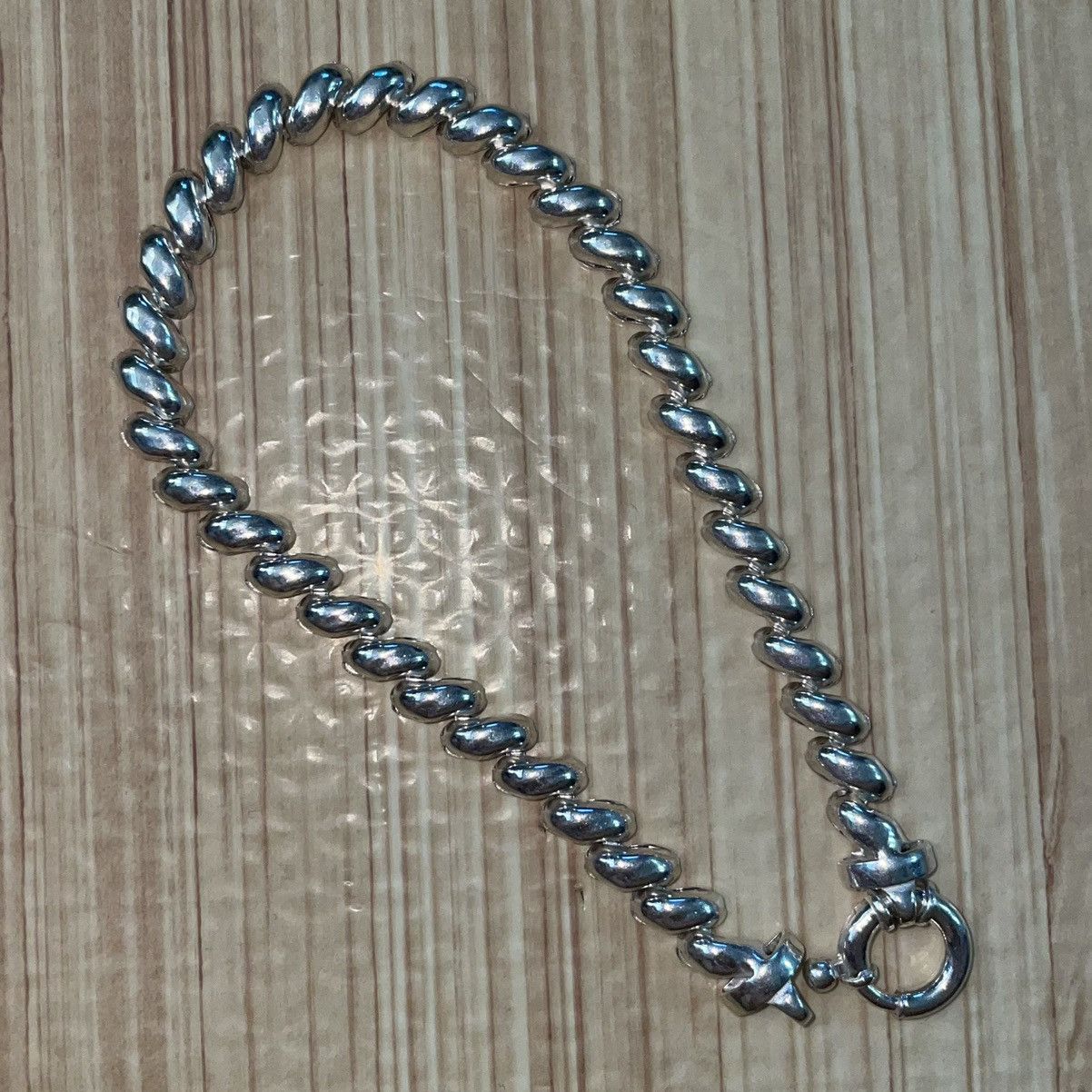 Sterling Silver 925 Silver Bracelet Italian Rare Style Size ONE SIZE - 1 Thumbnail