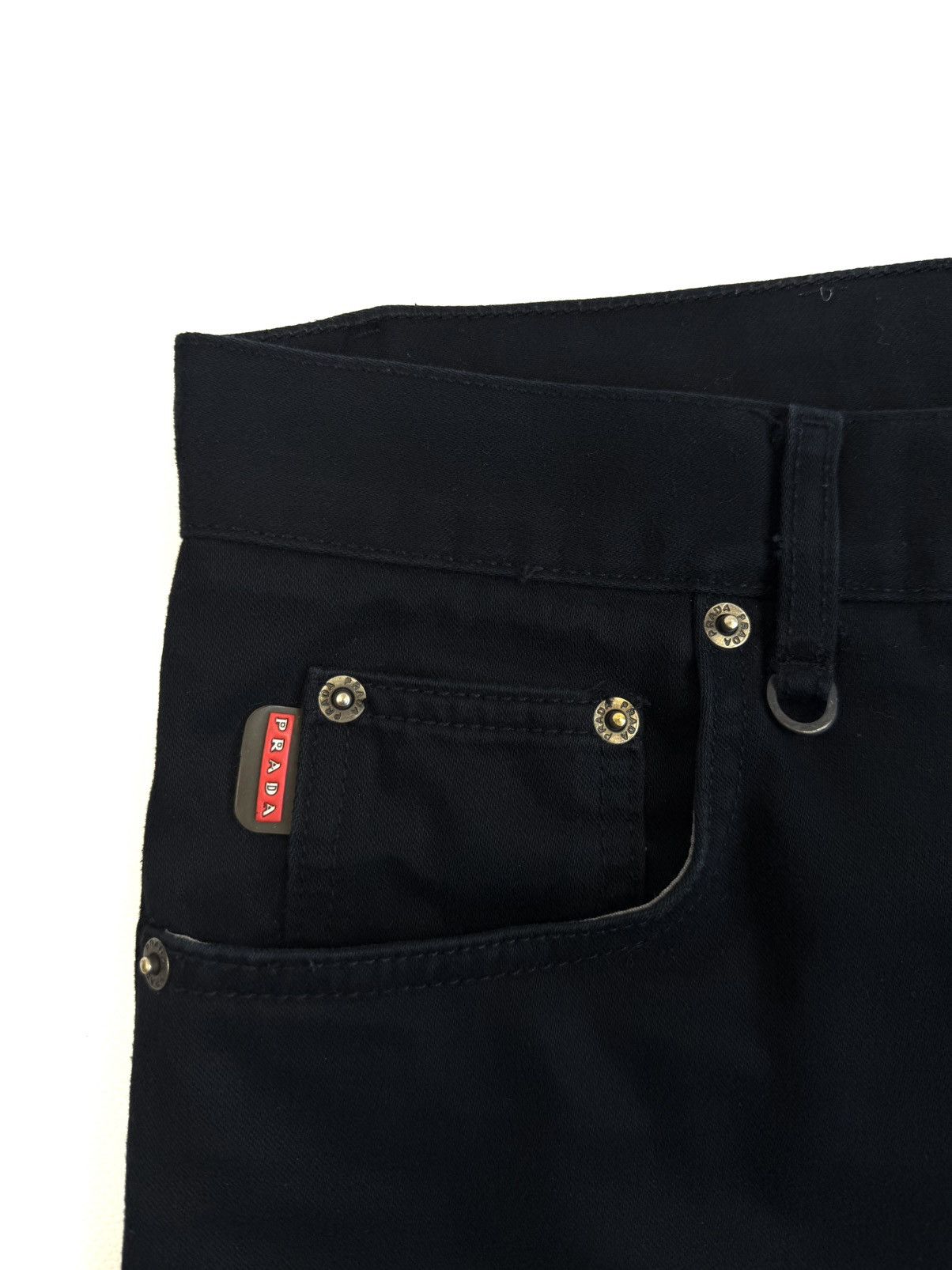 Prada 90-00s Prada Linea Rossa Archive Black Pants Red Tab Vintage Size US 38 / EU 54 - 10 Thumbnail
