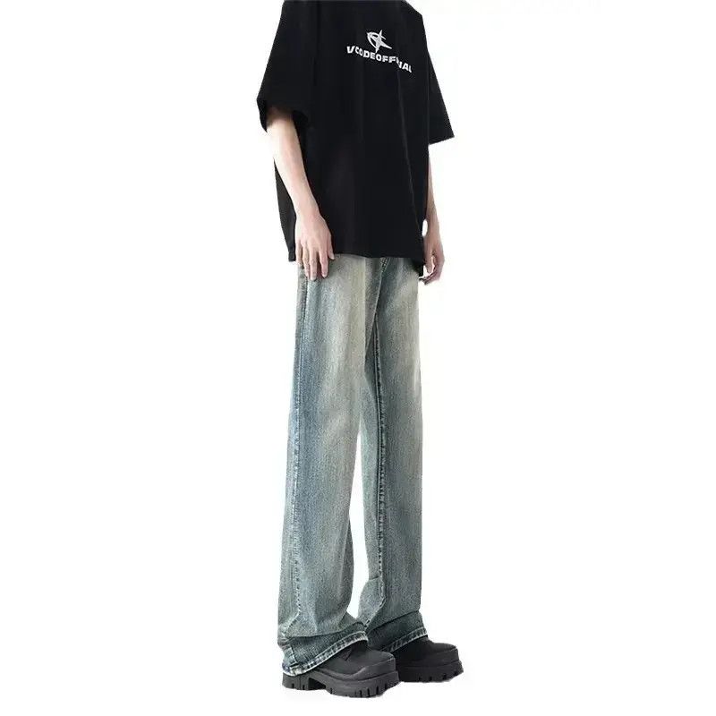 Japanese Brand Retro loose straight leg micro flared jeans Size US 32 / EU 48 - 6 Thumbnail
