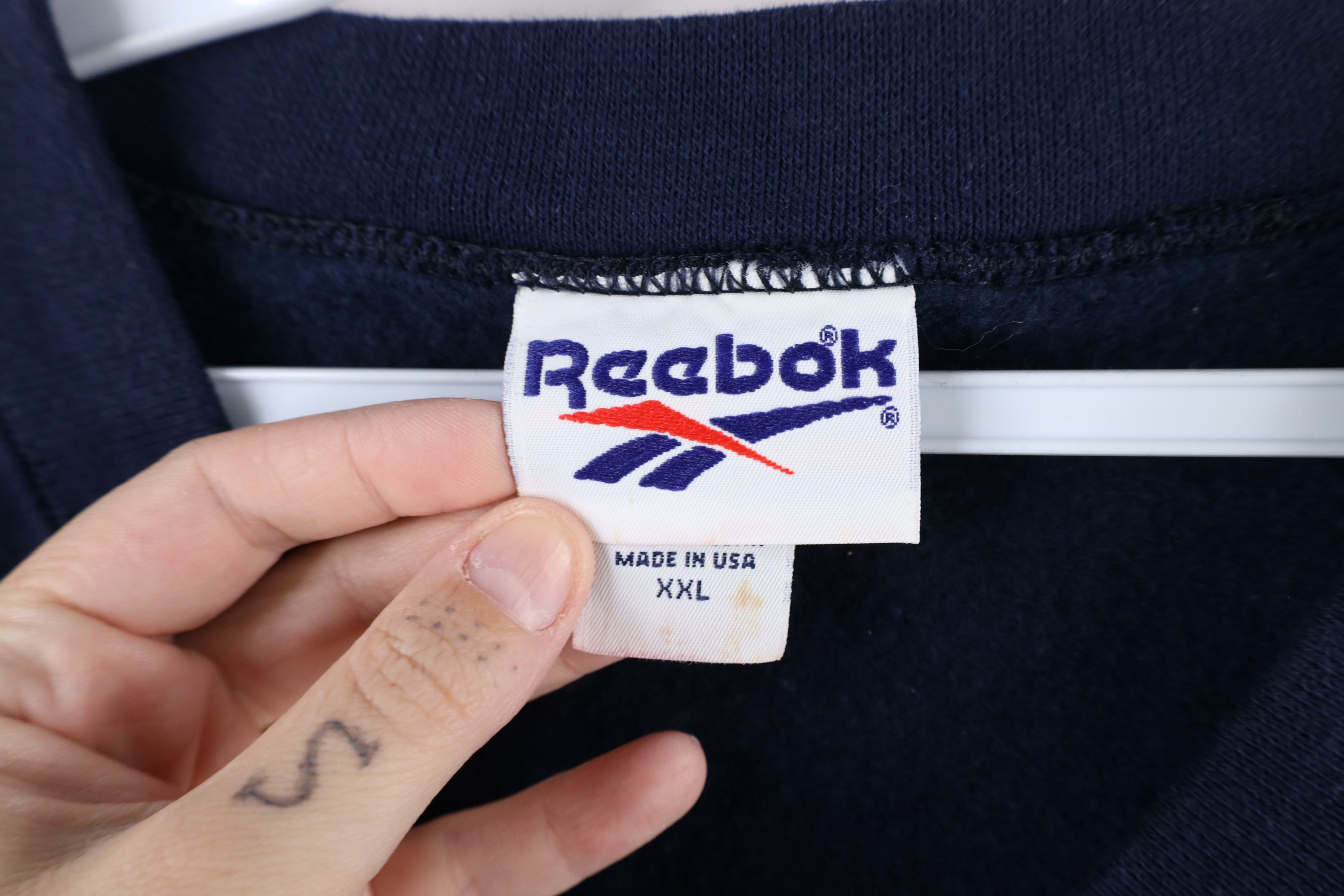 Reebok × Vintage Vintage 90s Reebok Out Sleeveless Sweatshirt Vest Blue USA Size US XXL / EU 58 / 5 - 7 Thumbnail