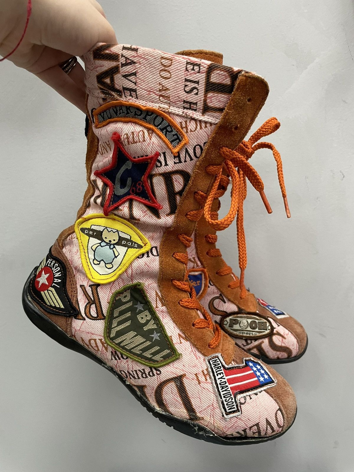 Hysteric Glamour Racing moto patch work racing hystericglamour style boots Size US 7 / IT 37 - 10 Thumbnail