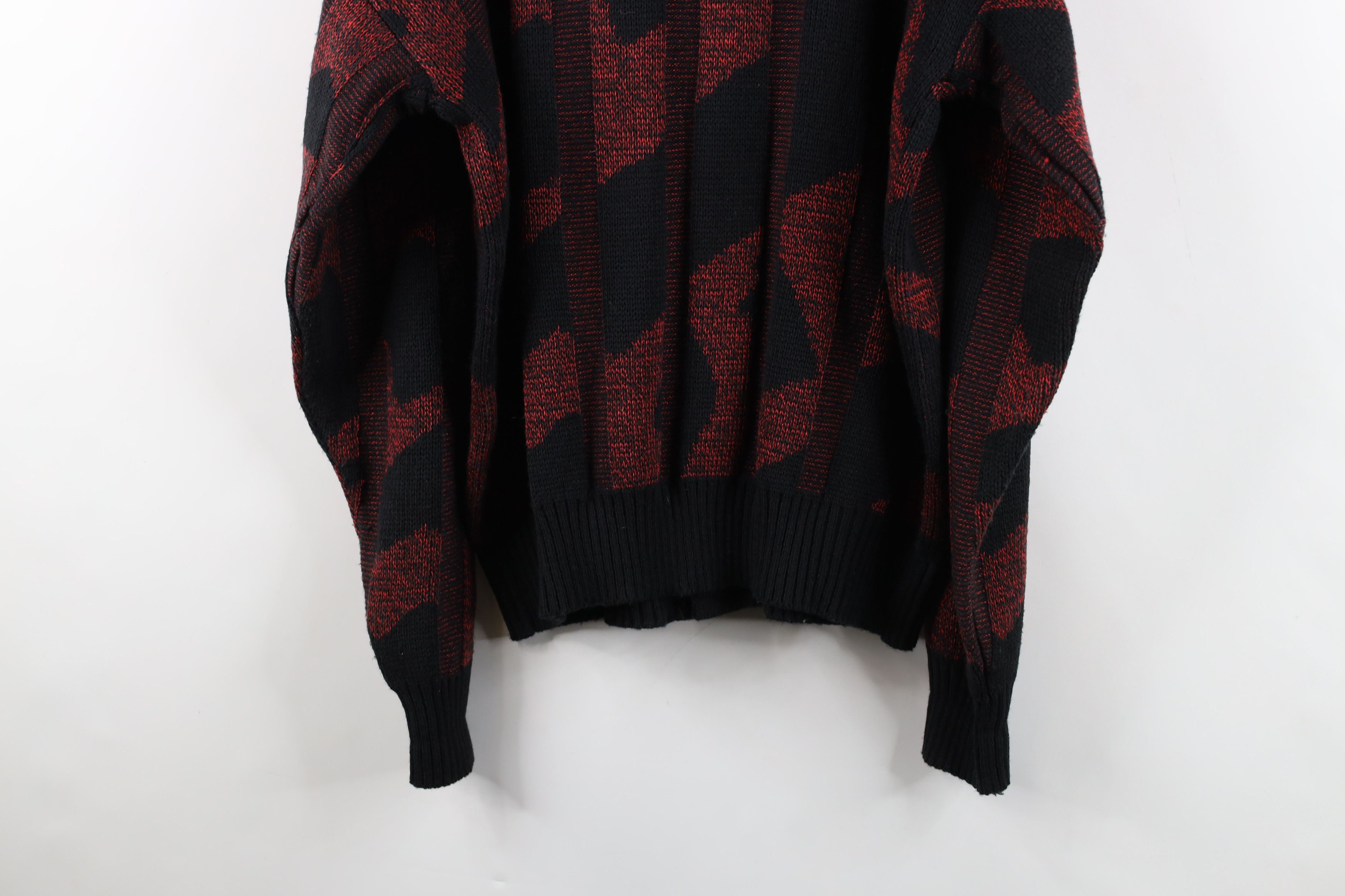 Vintage Vintage 90s Streetwear Striped Ribbed Knit Cardigan Sweater Size US XL / EU 56 / 4 - 11 Thumbnail