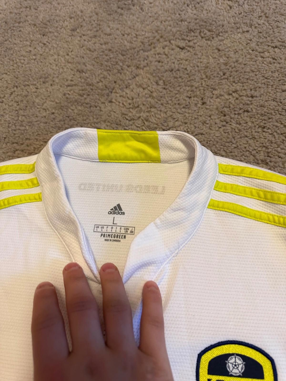 Adidas LEEDS UNITED 2021 2022 HOME FOOTBALL SHIRT SOCCER JERSEY Size US L / EU 52-54 / 3 - 5 Thumbnail