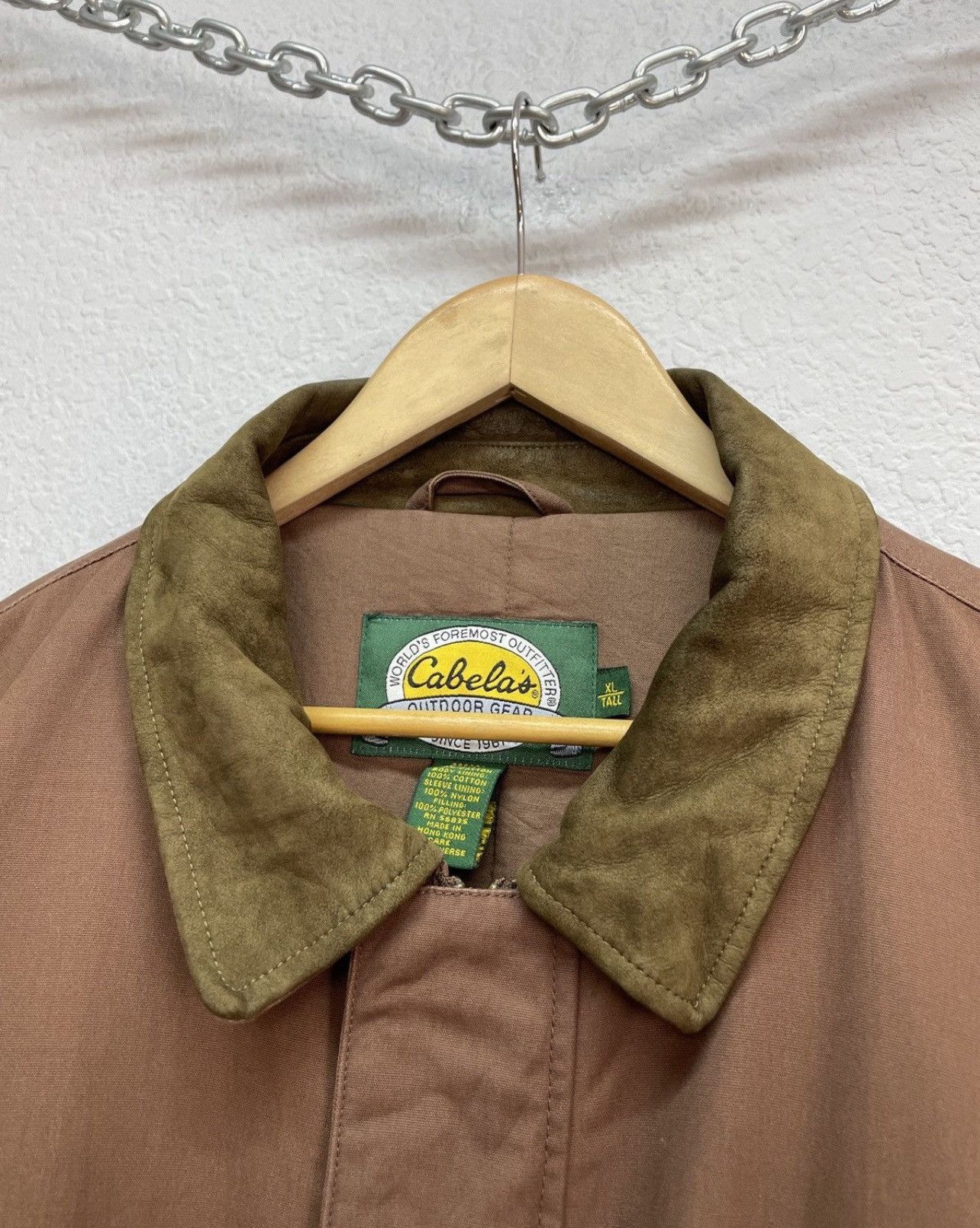 Schott Vintage y2k Avirex Vibe Cabelas Brown Nylon Leather Jacket Size US XL / EU 56 / 4 - 10 Thumbnail