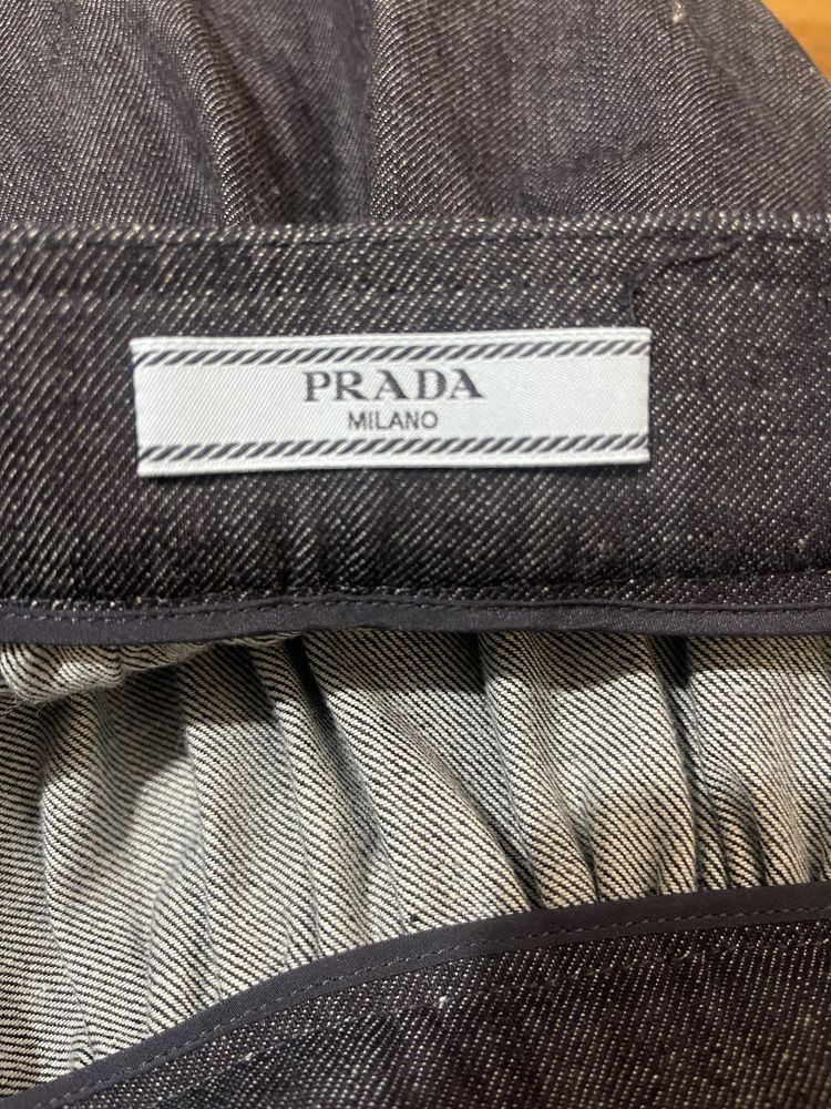 Prada Prada Milano Denim Skirt Size 28" / US 6 / IT 42 - 3 Thumbnail