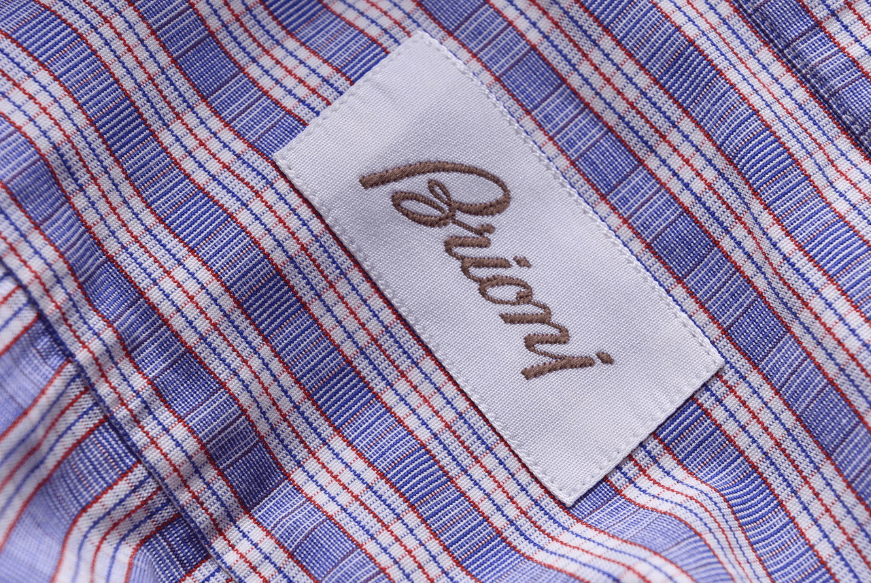 Brioni Brioni Purple Blue Plaid Button Down Dress Shirt Size L Size US L / EU 52-54 / 3 - 4 Thumbnail