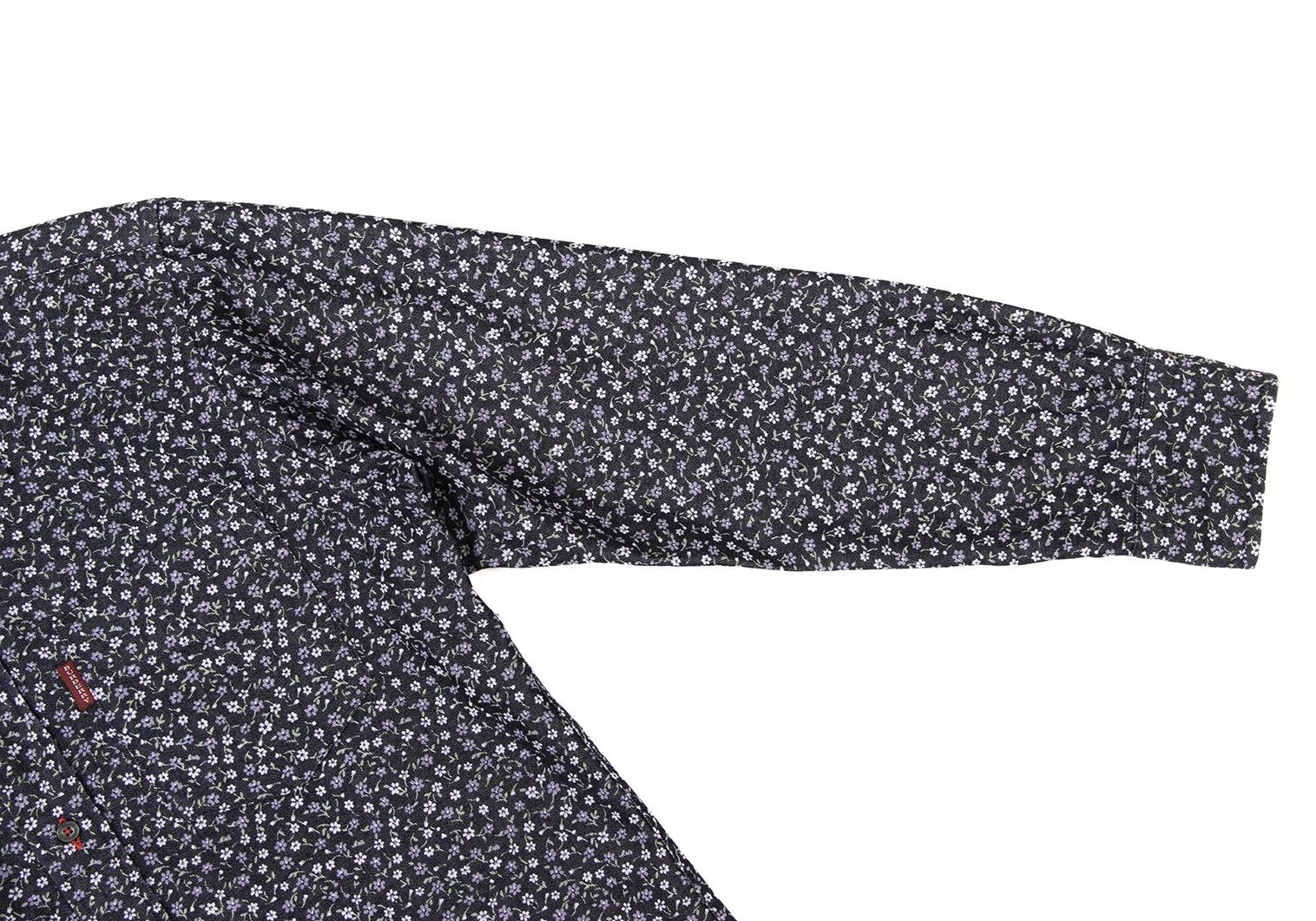 Burberry Floral Pattern Poly-Cotton Shirt in Navy Purple Green Size US M / EU 48-50 / 2 - 9 Thumbnail