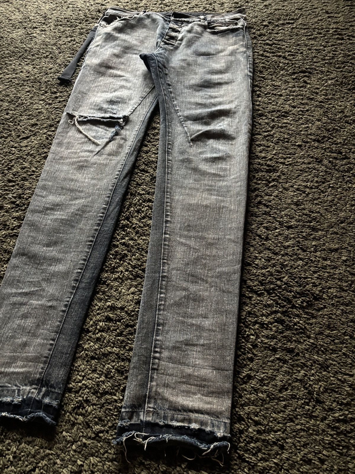 Rick Owens Drkshdw SS09 Rick Owens DRKSHDW Detroit Cut Dust Denim Size US 33 - 3 Thumbnail