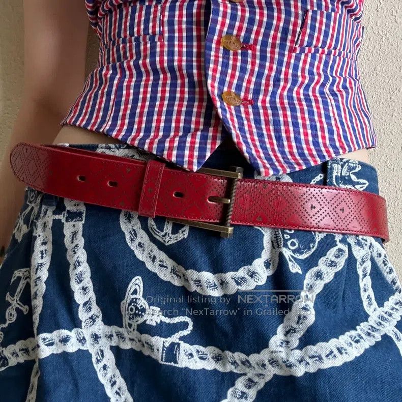 Vivienne Westwood Vivienne Westwood Saturn Diamond Pattern Screw buckle Belt Size ONE SIZE - 1 Thumbnail