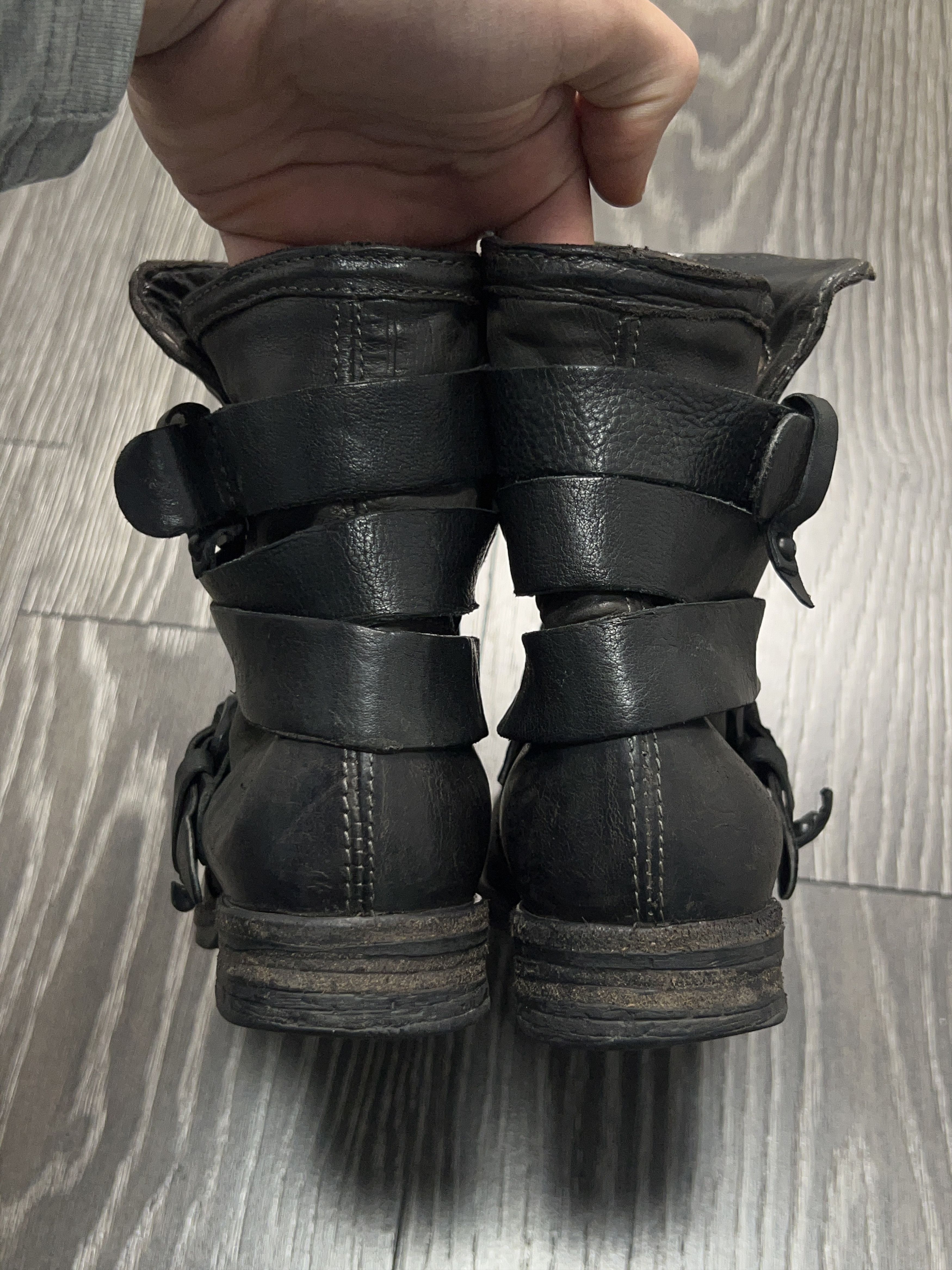 A.S.98 Womens Airstep Leather Zip Buckle Shoes Biker Gothic Style Size US 7 / IT 37 - 7 Thumbnail