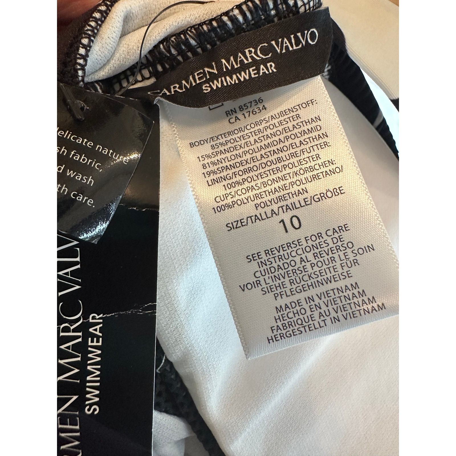 Other Carmen Marc Valvo Floral Print One Piece Mesh Paneling 10 Size ONE SIZE - 14 Thumbnail