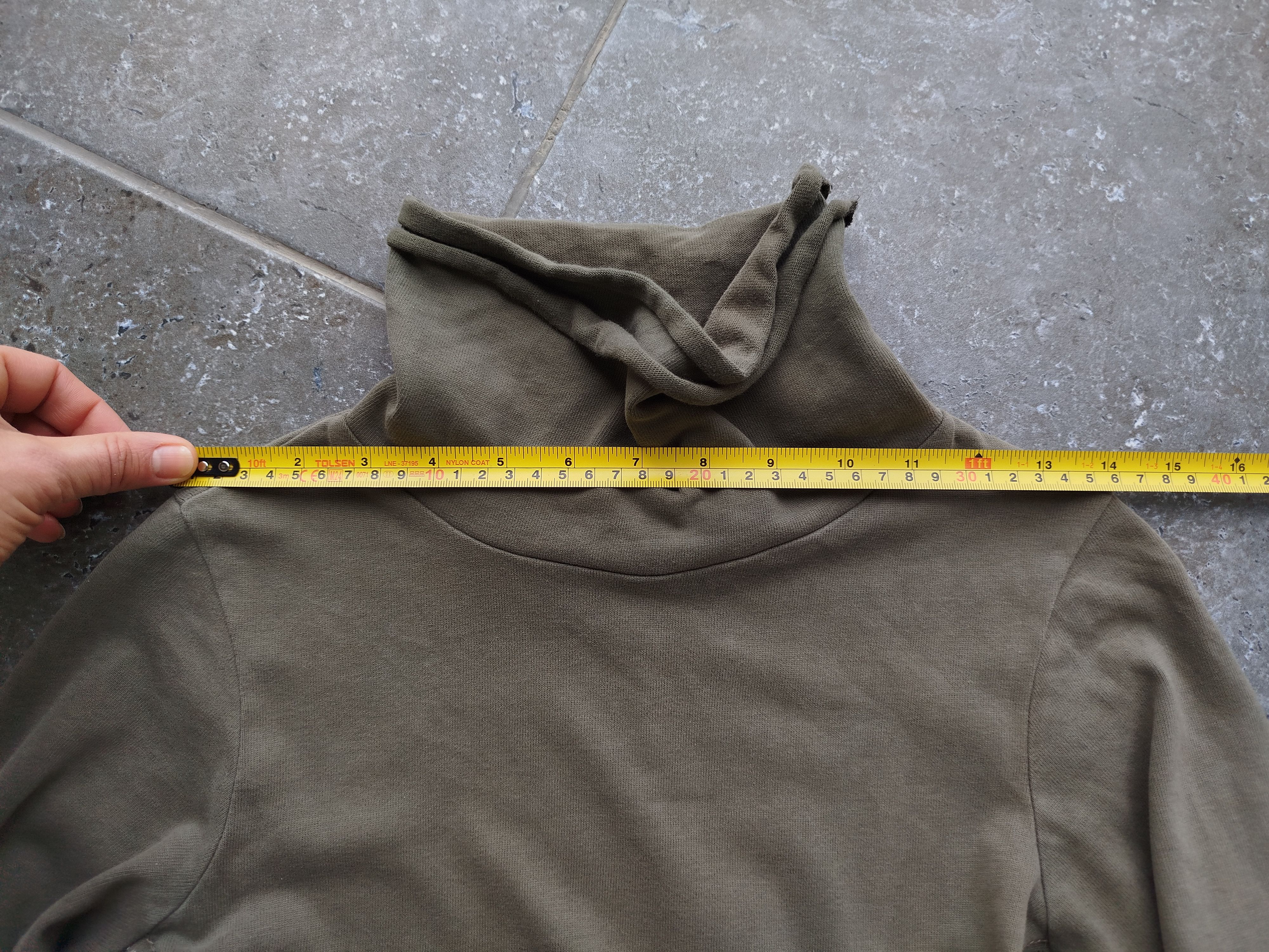 Marithe + Francois Girbaud Dress Long Sleeve Turtleneck Khaki Pockets Vintage Cotton Size S / US 4 / IT 40 - 13 Thumbnail