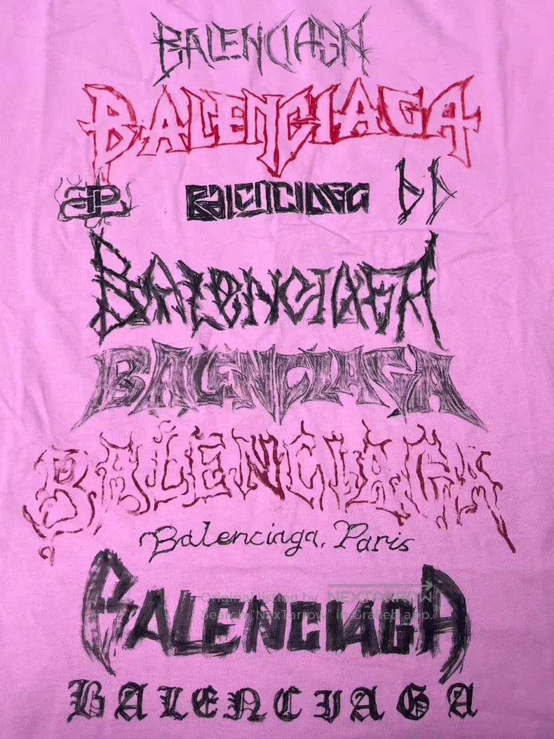 Balenciaga Balenciaga Letter Printed Round Neck Short Sleeve Size XS / US 0-2 / IT 36-38 - 3 Thumbnail