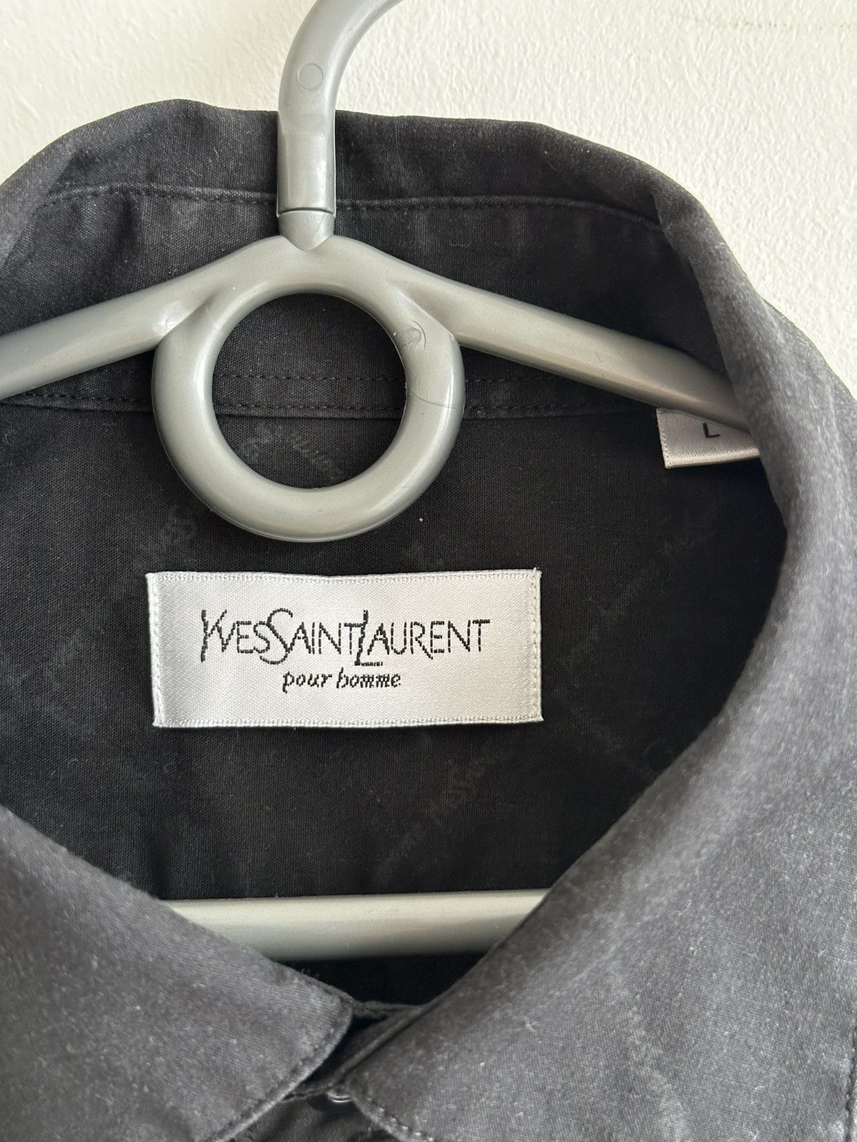 Yves Saint Laurent Vintage Yves Saint Laurent YSL Monogram Shirt Button Up Sz L Size US L / EU 52-54 / 3 - 6 Thumbnail