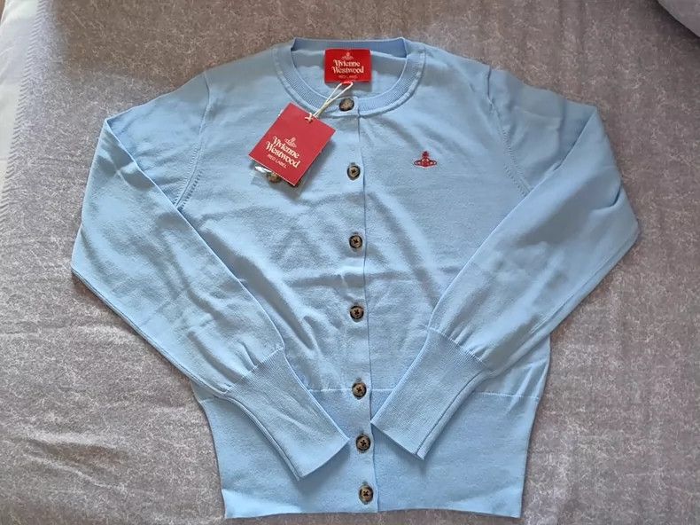 Vivienne Westwood Vivienne Westwood size01 A light blue knit cardigan Size S / US 4 / IT 40 - 1 Thumbnail