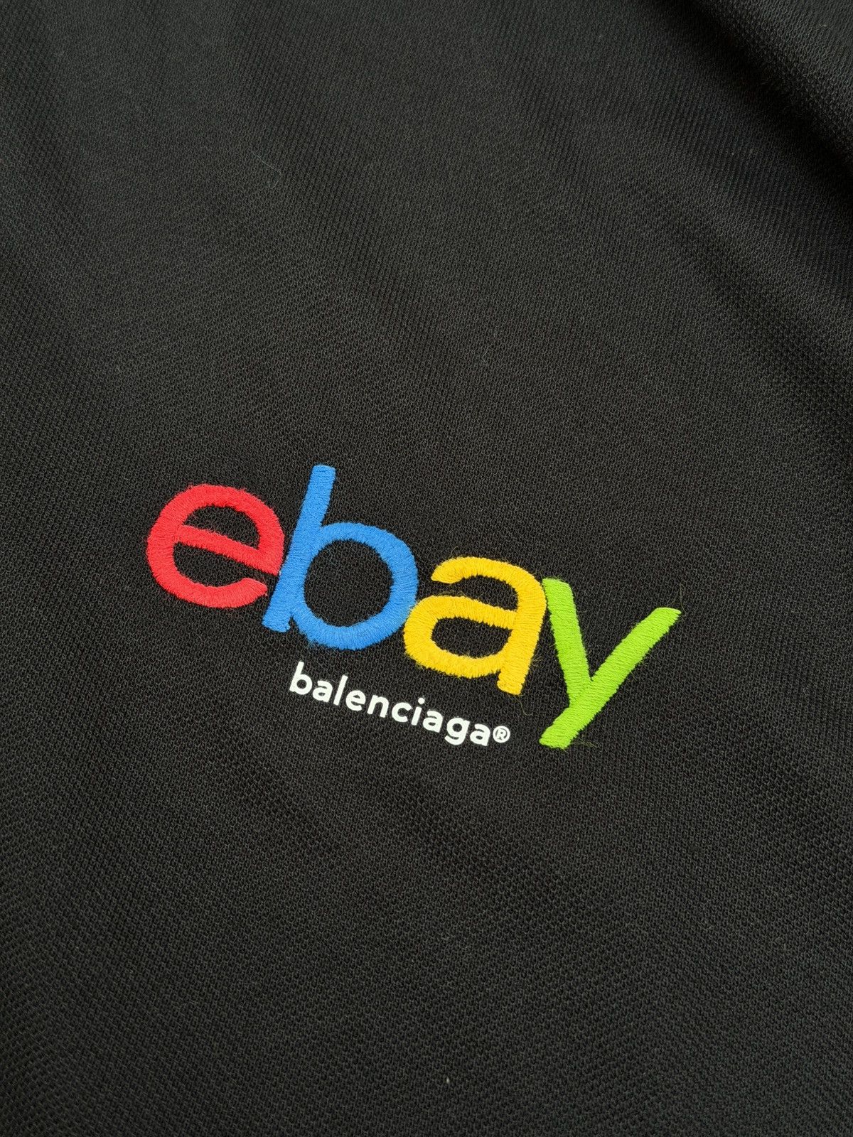 Balenciaga × eBay Balenciaga x Ebay Polo Tee Shirt Black Size US L / EU 52-54 / 3 - 5 Thumbnail