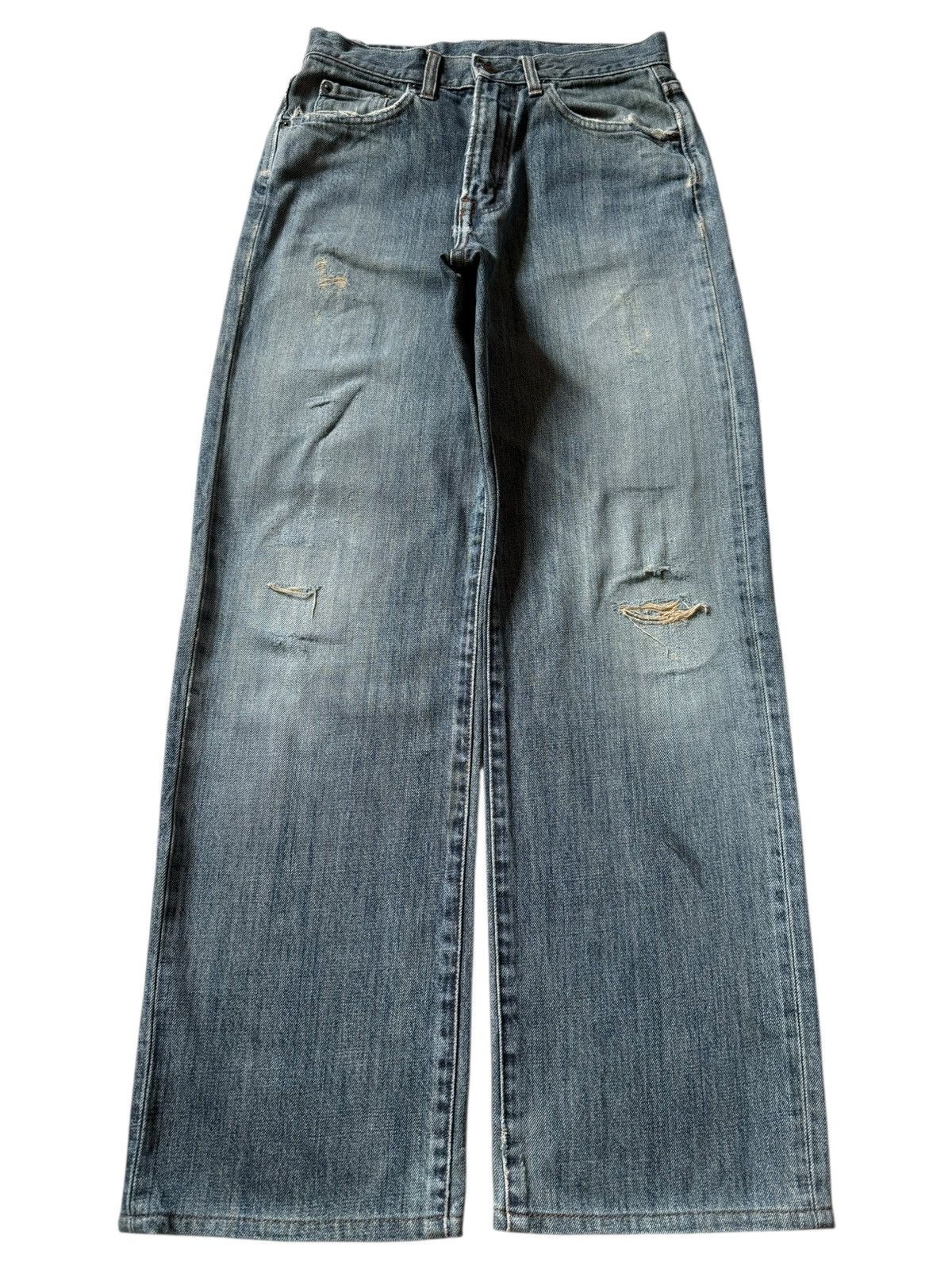 Edwin Vintage Japanese Brand Rusty Wash Distress Loose Jeans Size US 28 / EU 44 - 1 Thumbnail