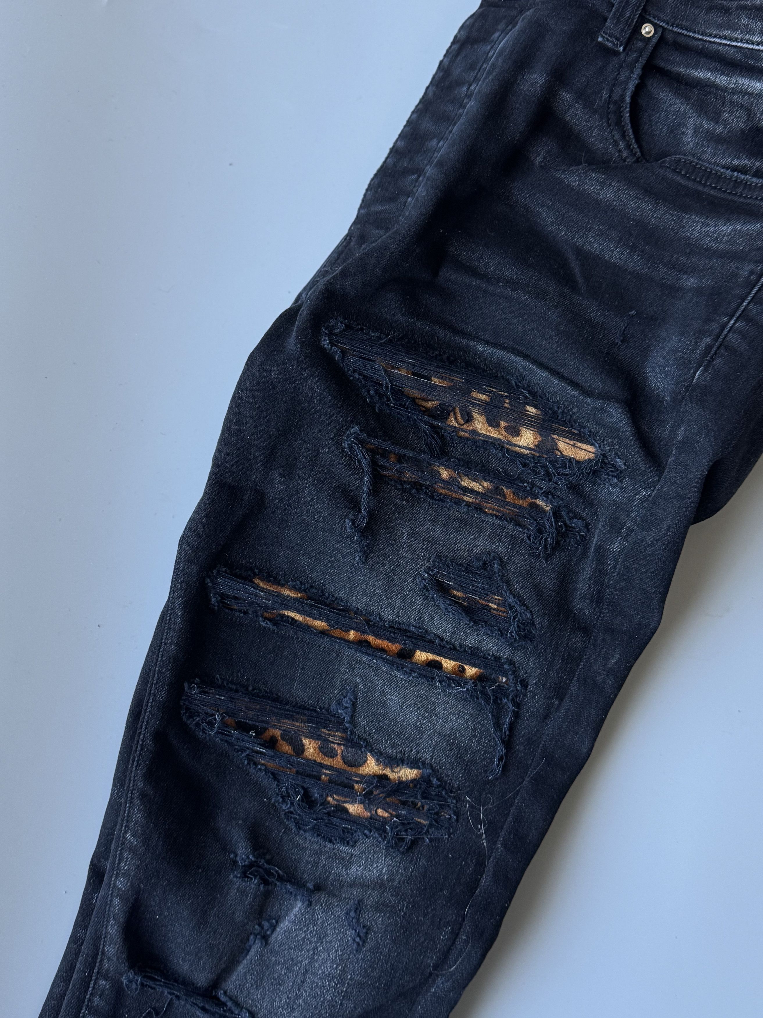 Amiri AMIRI LEOPARD TRASHER JEANS RARE Size US 31 - 3 Thumbnail