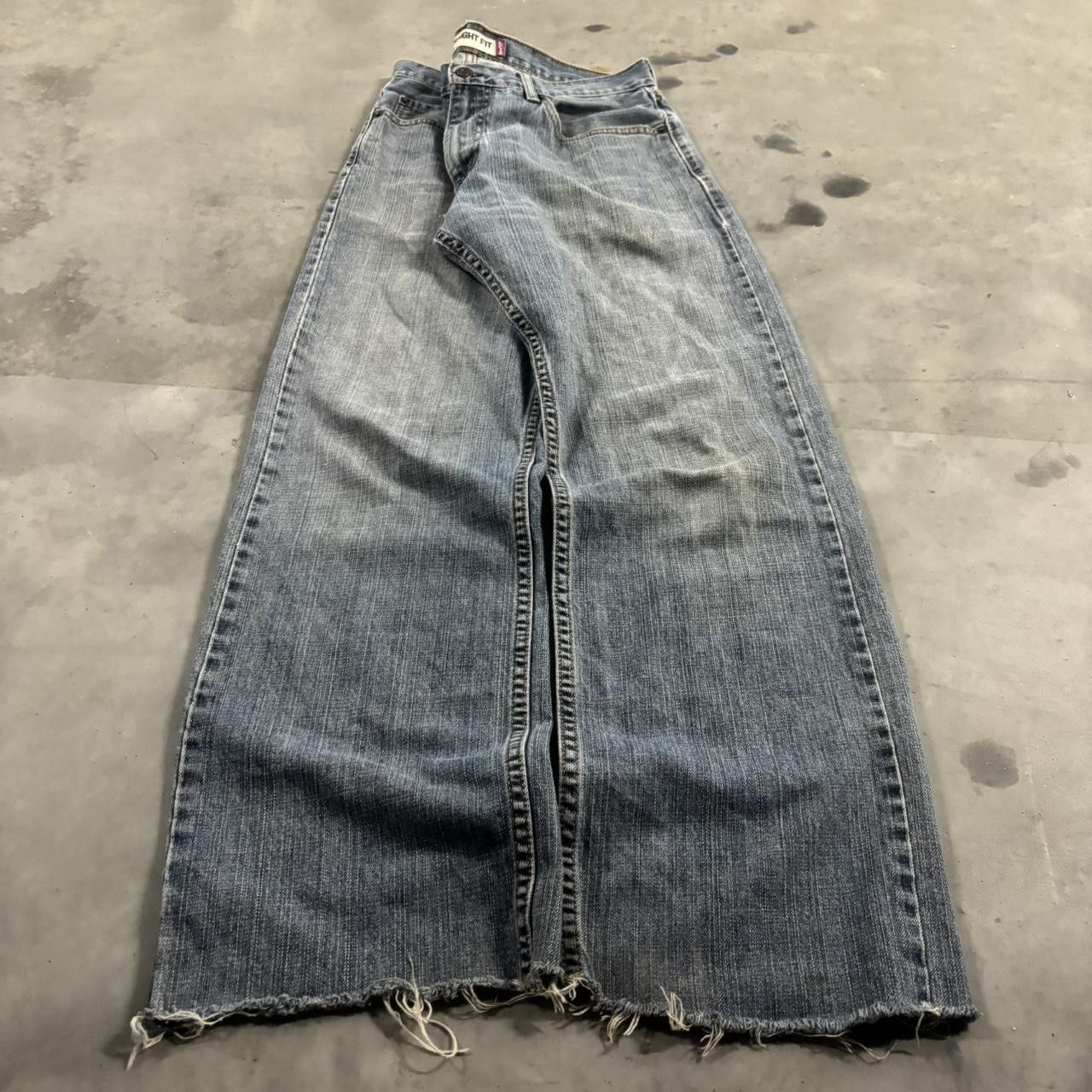 Levi's Crazy Vintage Y2K/2000s Grunge Levis Dark Wash Denim Jeans! 33x30 Size US 33 - 3 Thumbnail