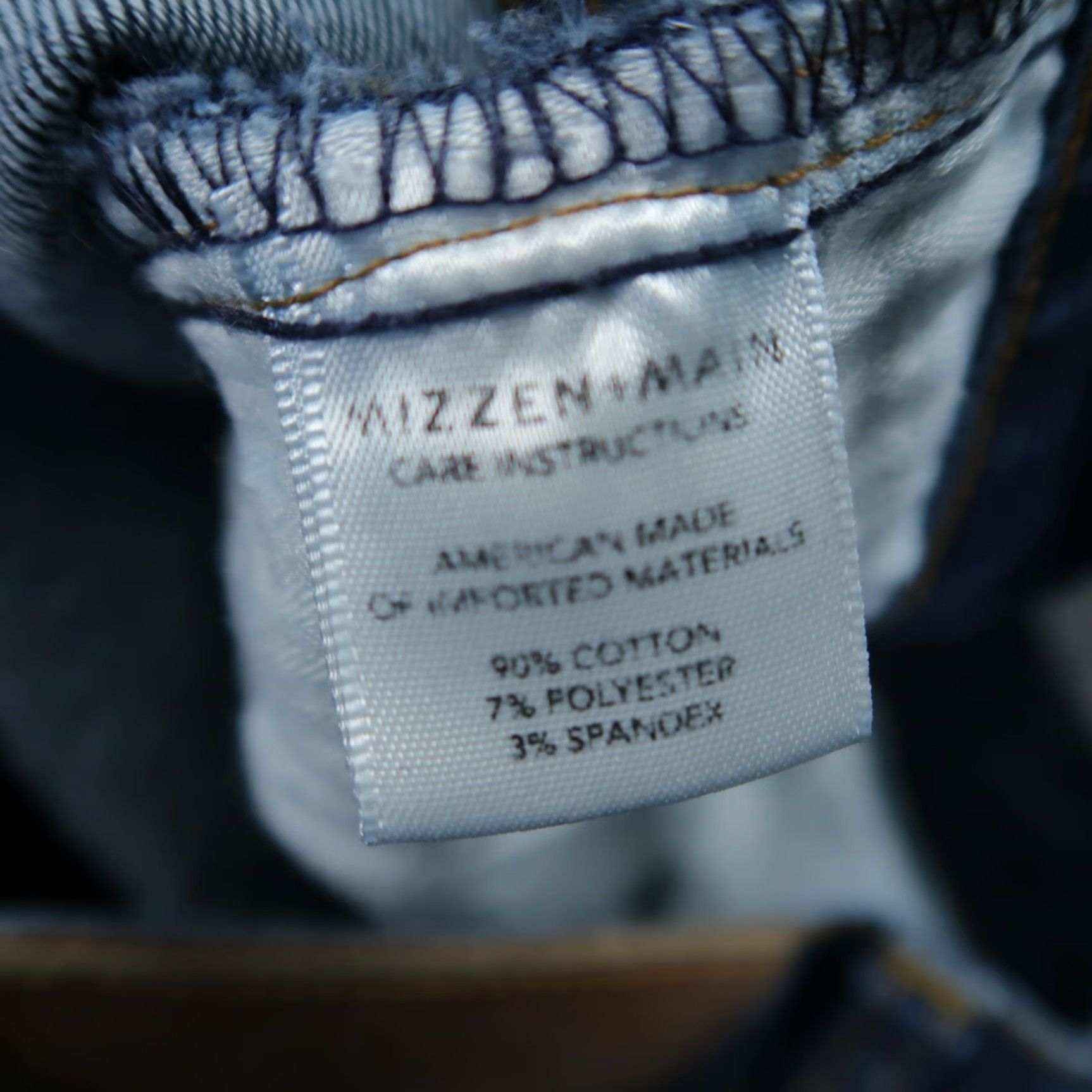Mizzen+Main Mizzen+Main Jeans Men 30x28 Jeans 5-Pocket Indigo Denim Stretch Dark Blue 30 Regular 28 Inseam Mens Size US 30 / EU 46 - 6 Thumbnail