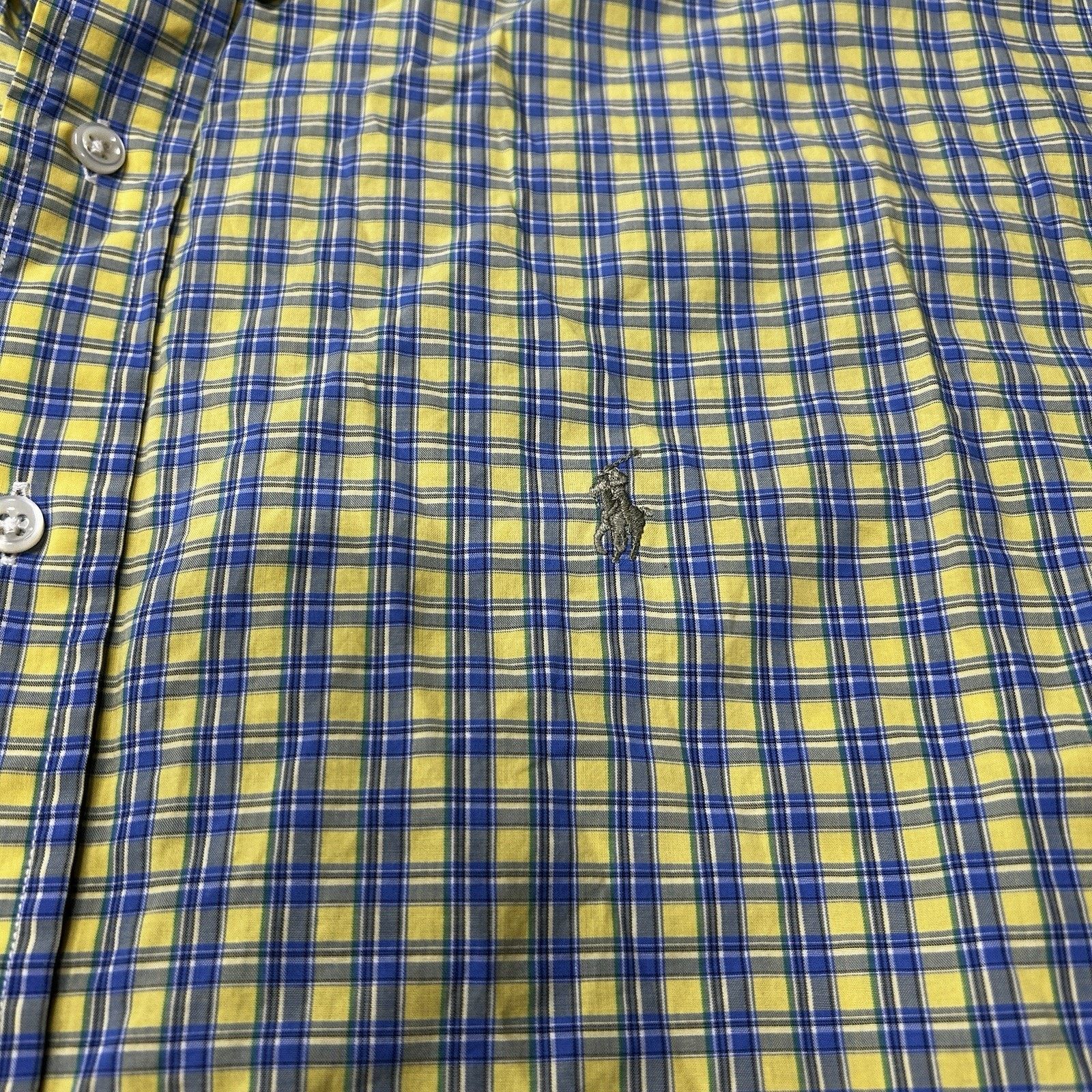 Lauren Ralph Lauren Polo Ralph Lauren Mens Medium Blake Cotton Yellow Plaid Size US XL / EU 56 / 4 - 2 Thumbnail