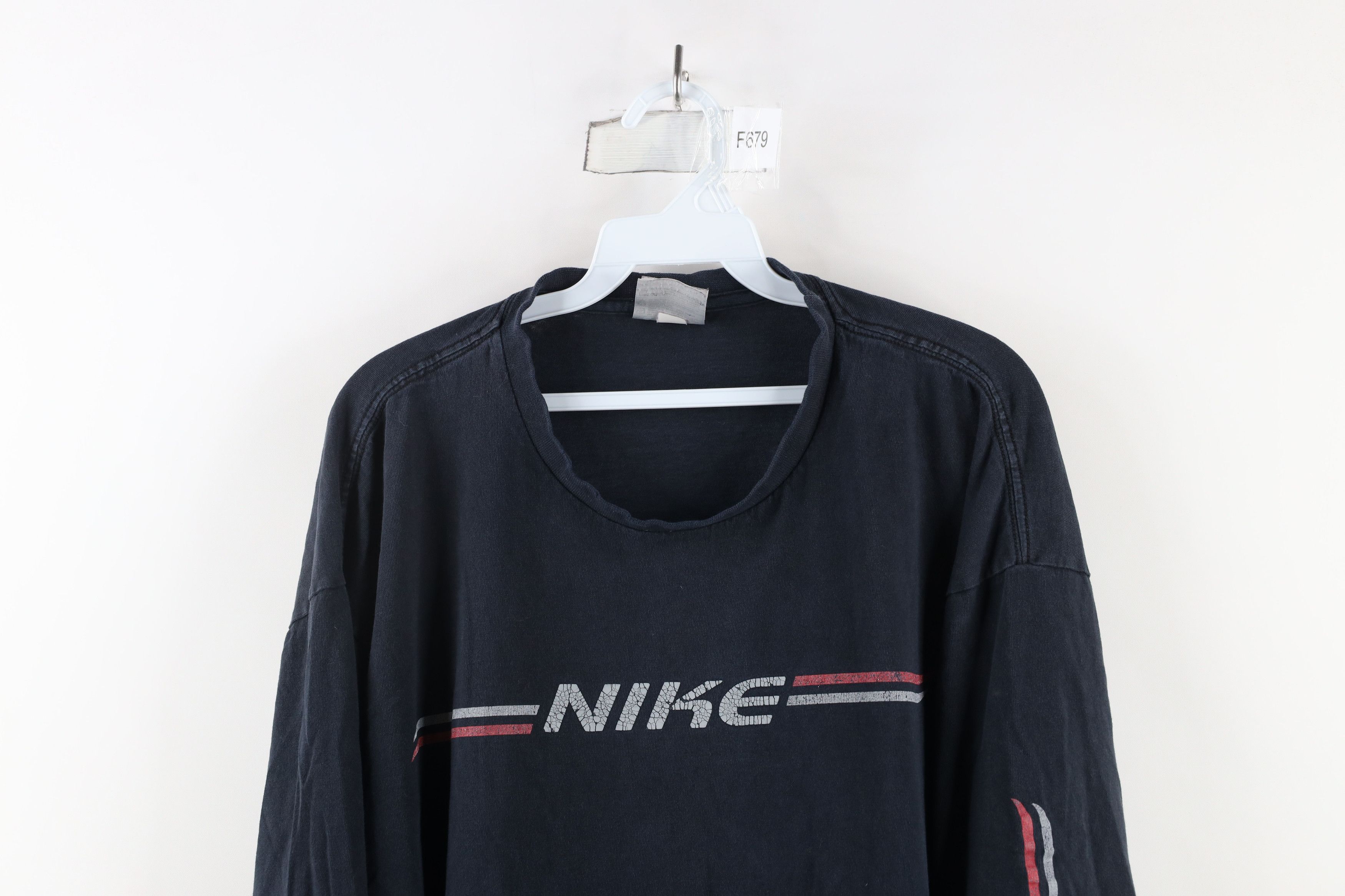 Nike × Vintage Vintage Nike Travis Scott Mini Swoosh Long Sleeve T-Shirt Size US XL / EU 56 / 4 - 2 Thumbnail