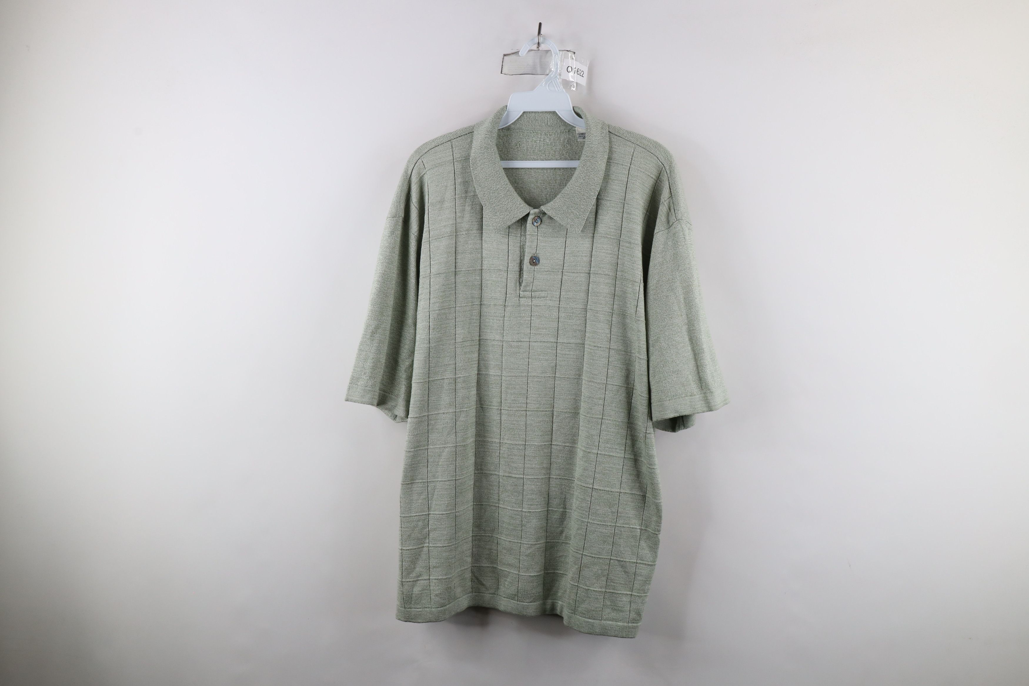 Vintage Vintage 90s Streetwear Knit Collared Golf Polo Shirt Green Size US L / EU 52-54 / 3 - 1 Thumbnail
