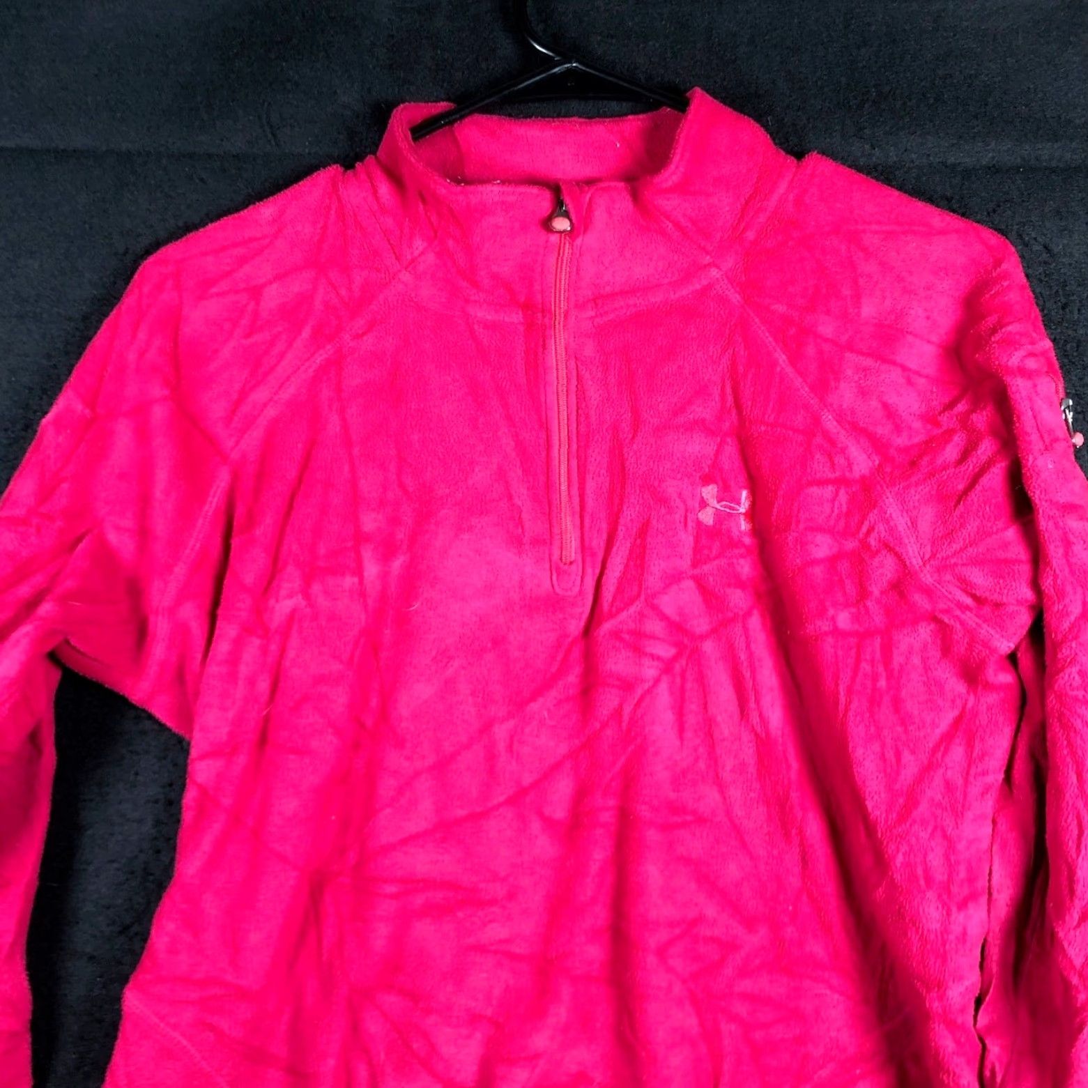 Under Armour Under Armour Womens Sweater Pink 1/4 Zip Fleece Lightweight Small Pullover Long Sleeve Casual Workwear Mens Womens Girls Size S / US 4 / IT 40 - 2 Thumbnail