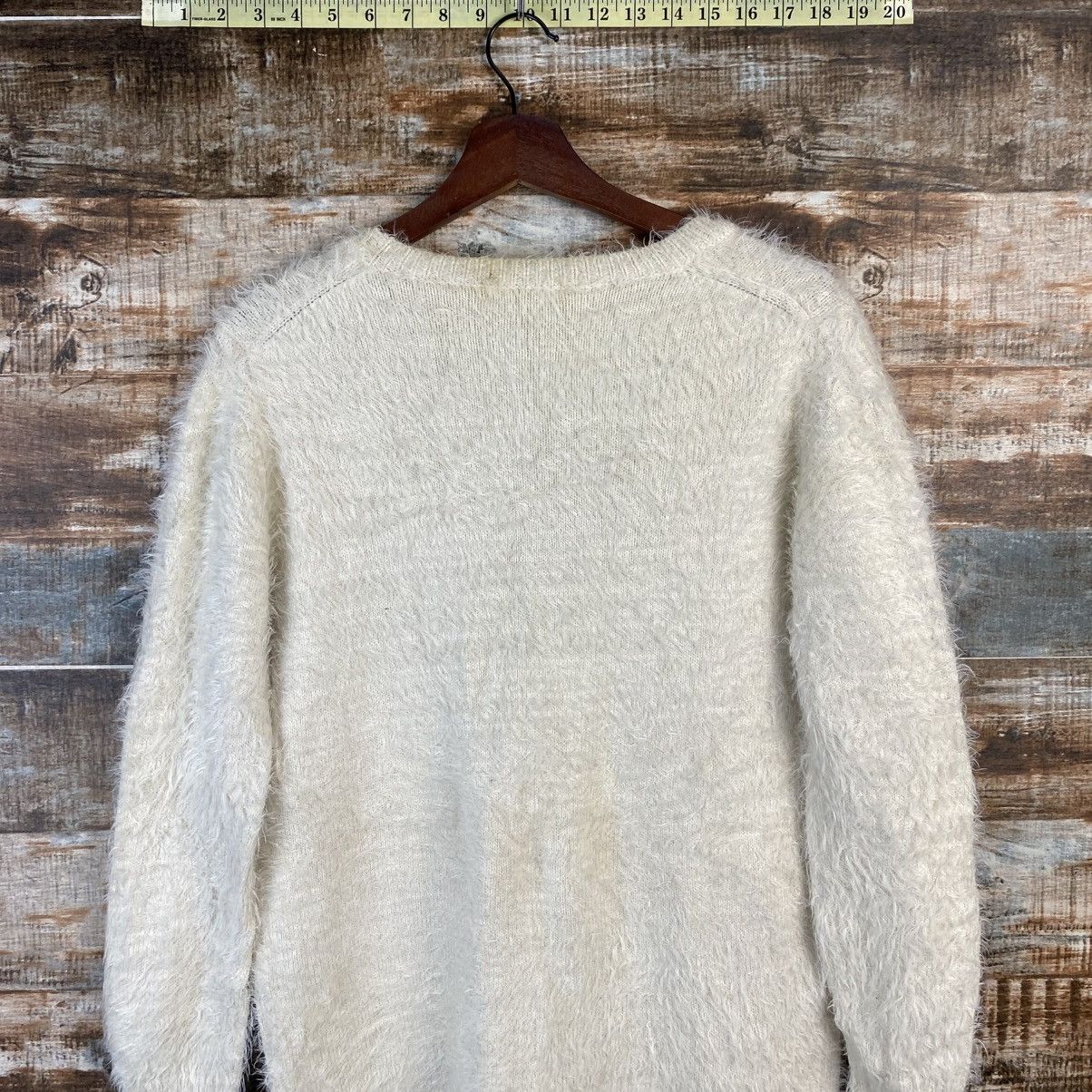Japanese Brand DL Be Radiance Cream Mohair Shag Shaggy Knitwear #c1050 Size M / US 6-8 / IT 42-44 - 14 Thumbnail