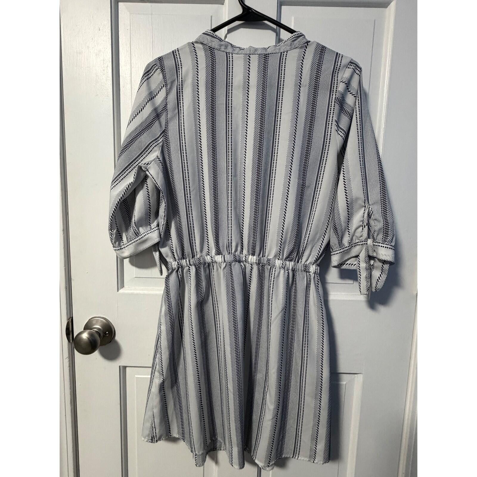 Other Hint of Blush Striped Tunic Dress Womens Medium White Blue Size M / US 6-8 / IT 42-44 - 3 Thumbnail
