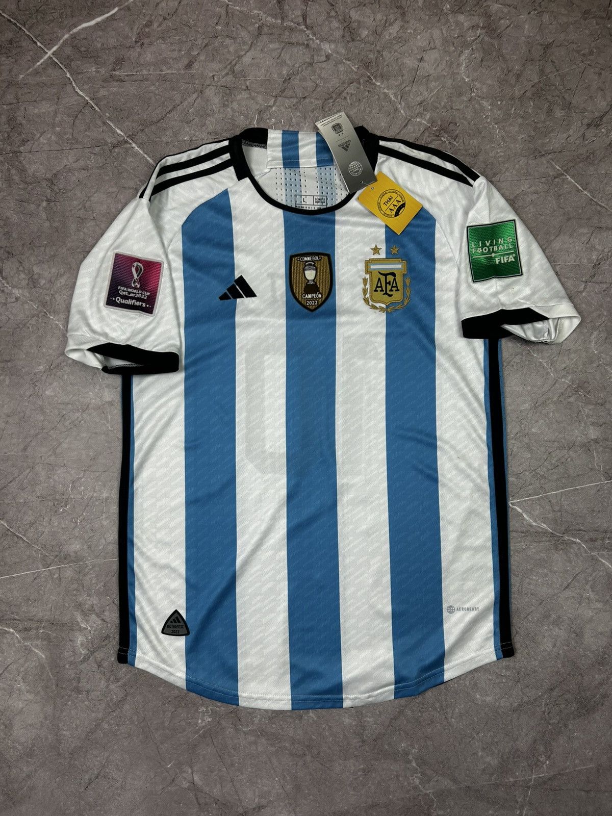 Adidas Adidas Argentina 2022 Messi Home Jersey Player Version Size US L / EU 52-54 / 3 - 3 Thumbnail