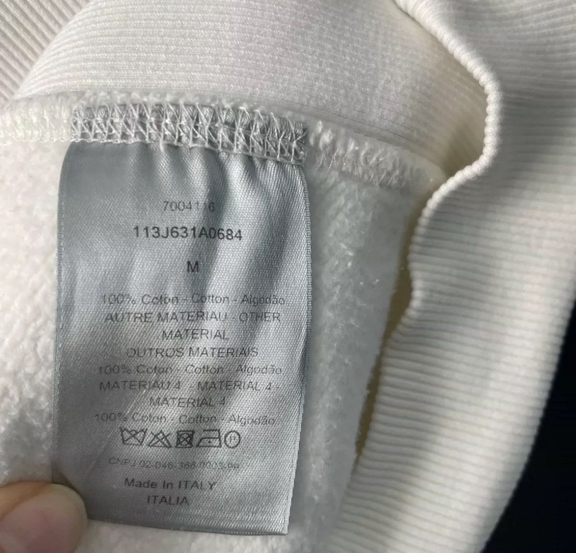 Dior Dior white logo monogram hoodie Size US M / EU 48-50 / 2 - 5 Thumbnail