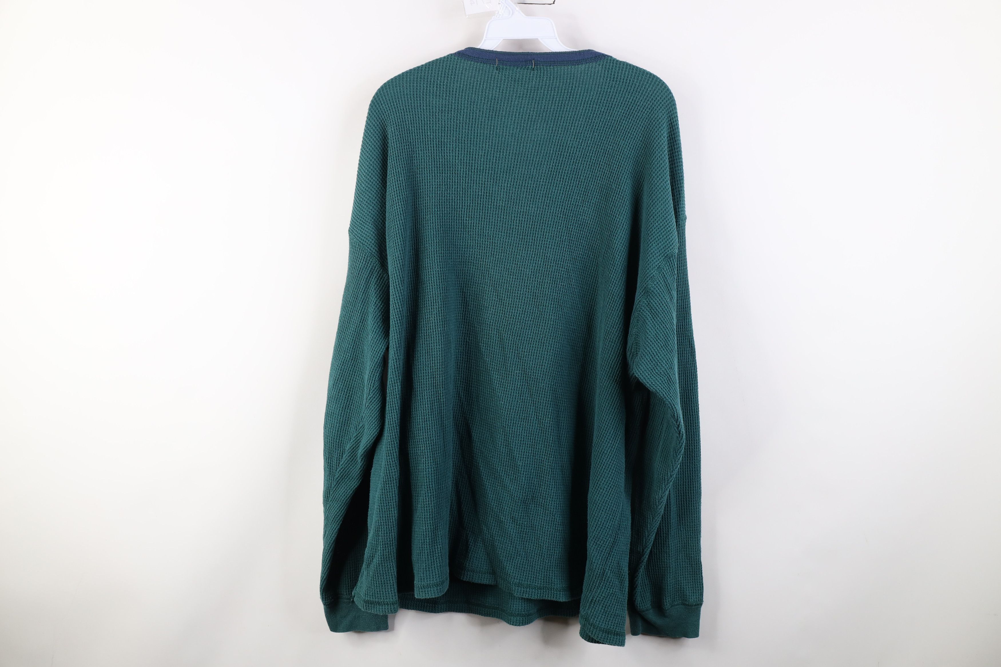 Vintage Vintage 90s Streetwear Knit Long Sleeve Henley T-Shirt USA Size US XL / EU 56 / 4 - 9 Thumbnail