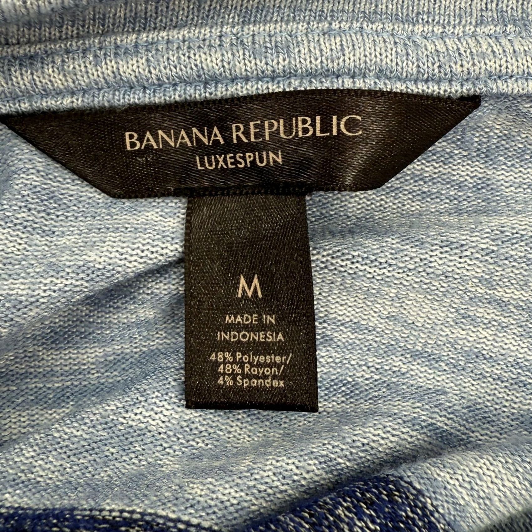 Banana Republic Banana Republic Sweater Mens Medium Striped Luxespun Long Sleeve Pullover Size US M / EU 48-50 / 2 - 4 Thumbnail