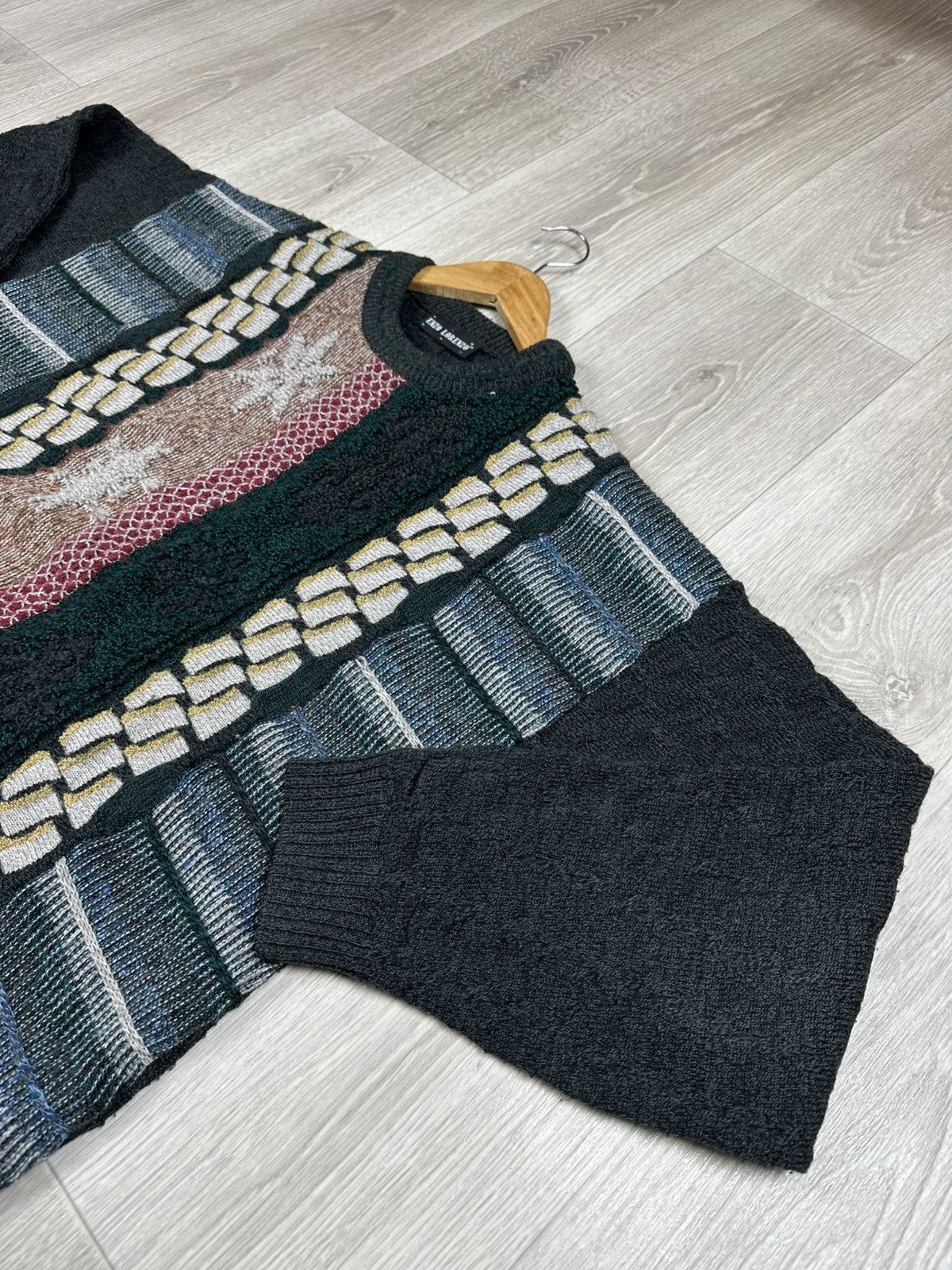 Carlo Colucci × Vintage Vintage Enzo Lorenzo Coogi Style Knit Sweater Size 50 Size US XL / EU 56 / 4 - 4 Thumbnail