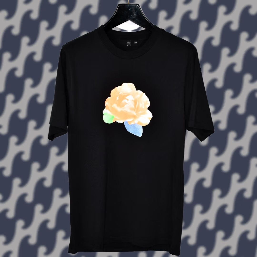 Opening Ceremony Opening Ceremony Flower Tee Black Men's M Shirt Short Sleeve Crew Neck 100% Cotton Vintage No Opening Ceremony Mens M Black Floral Tee Size US M / EU 48-50 / 2 - 1 Thumbnail