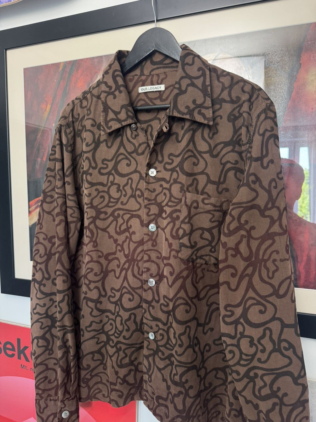 Our Legacy Our Legacy P.X. Evening Box Shirt Psychadelic Print Corduroy Size US L / EU 52-54 / 3 - 3 Thumbnail