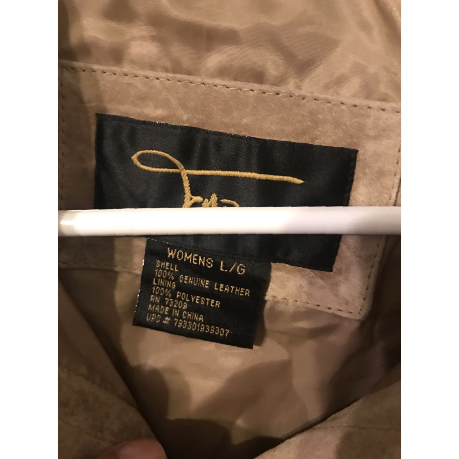 FABI Fabio Women's Leather Jacket Tan Suede Finish Jacket L Tan Women's Basic Jacket Fall Spring Winter Casual Party/Cocktail Size L / US 10 / IT 46 - 3 Thumbnail
