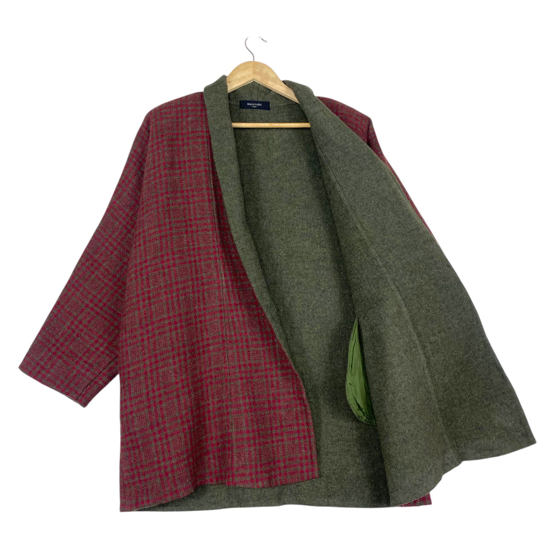 Japanese Brand 💥80s KOSUGI KIMONO JAPAN TARTAN WOOL Size US M / EU 48-50 / 2 - 6 Thumbnail
