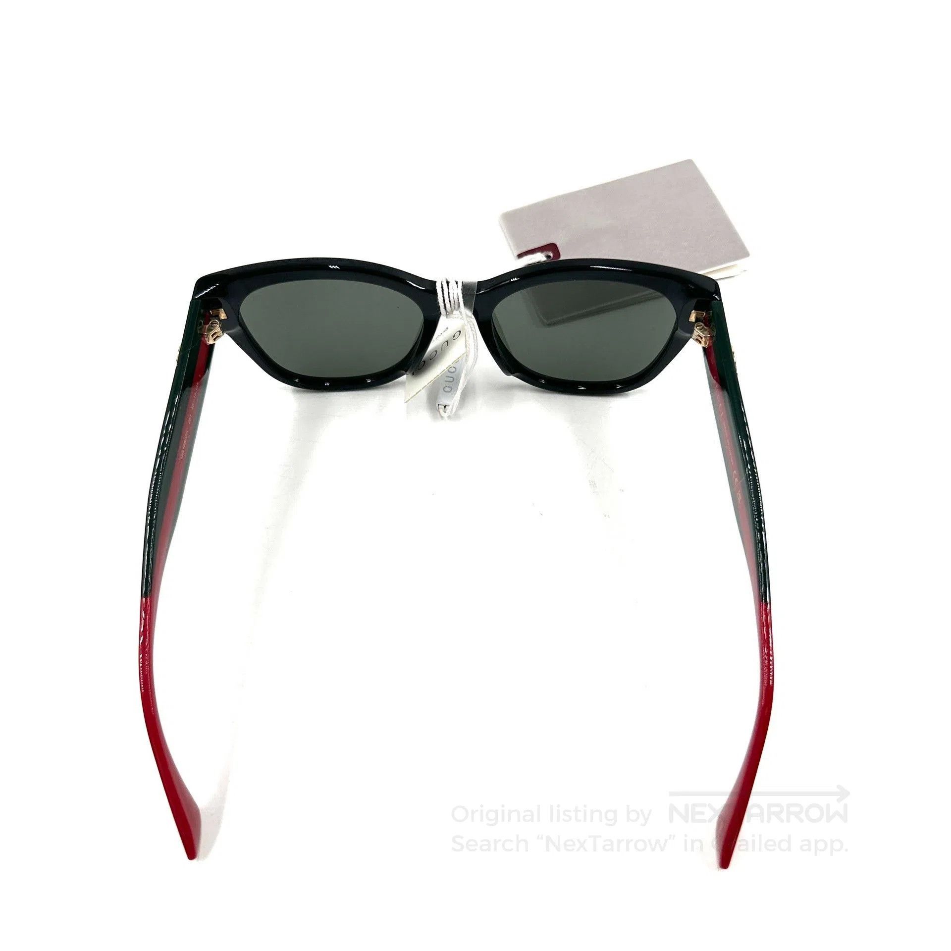 Gucci Gucci GG Logo Red Green Stripe Sunglasses. Size ONE SIZE - 3 Thumbnail